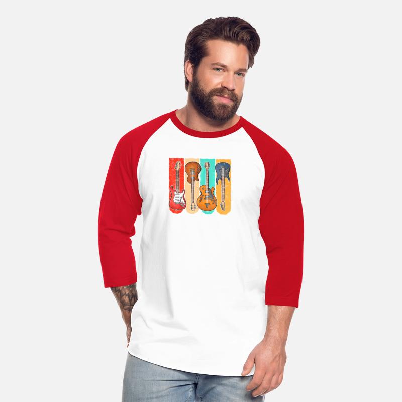 Retro Vintage Guitar Men Boys Music Band