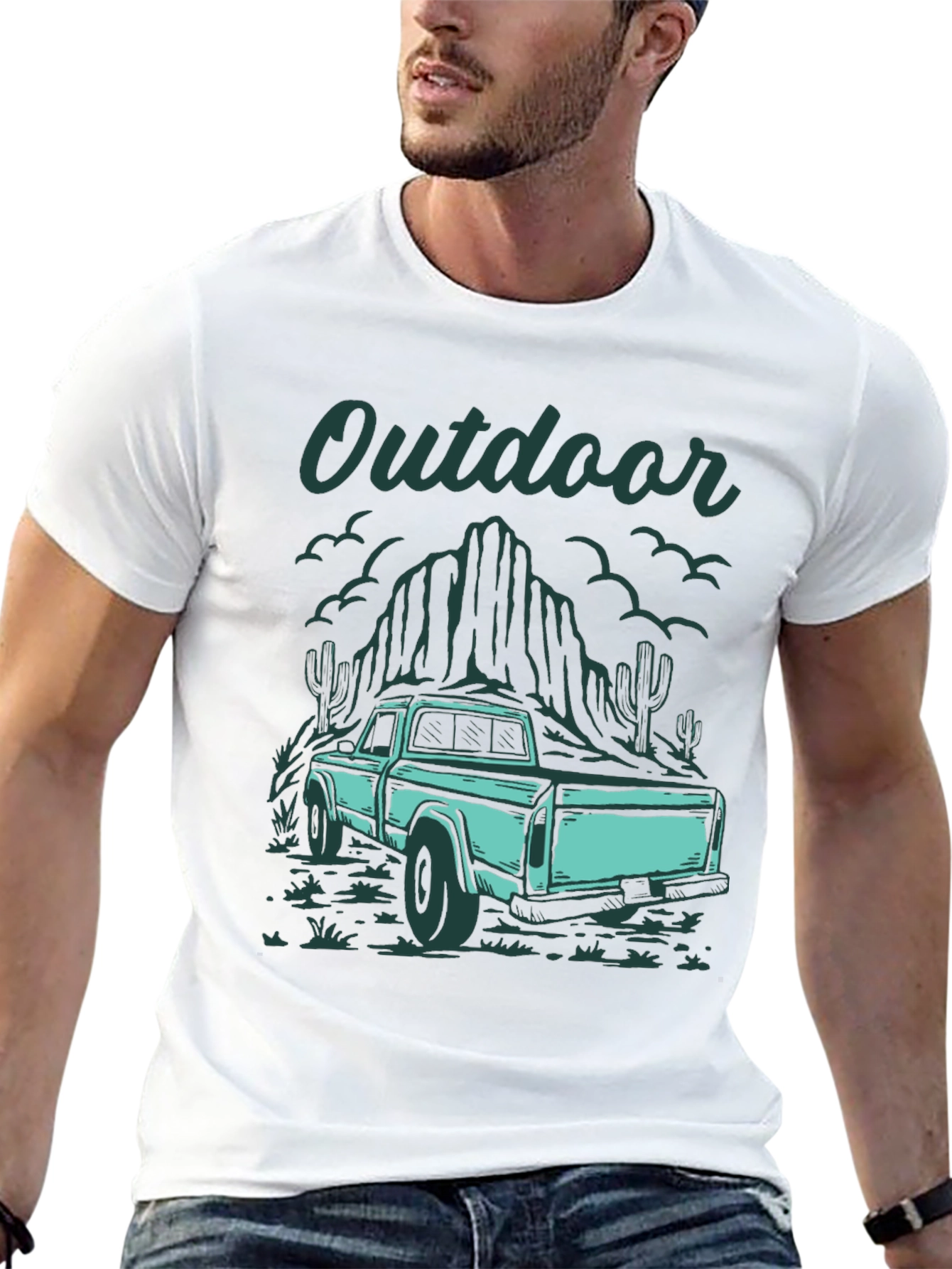 Outdoor Truck Graphic Tee - Black