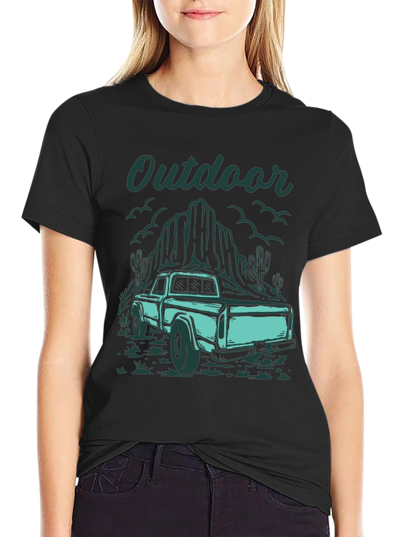 Outdoor Truck Graphic Tee - Black
