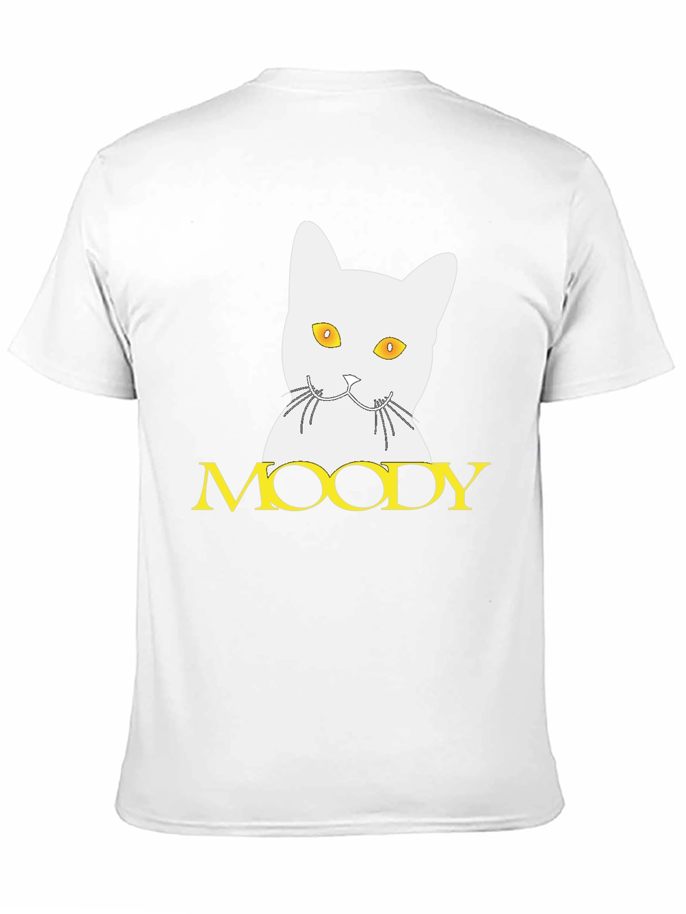 Moody Cat Graphic Tee - Unisex Black T-Shirt