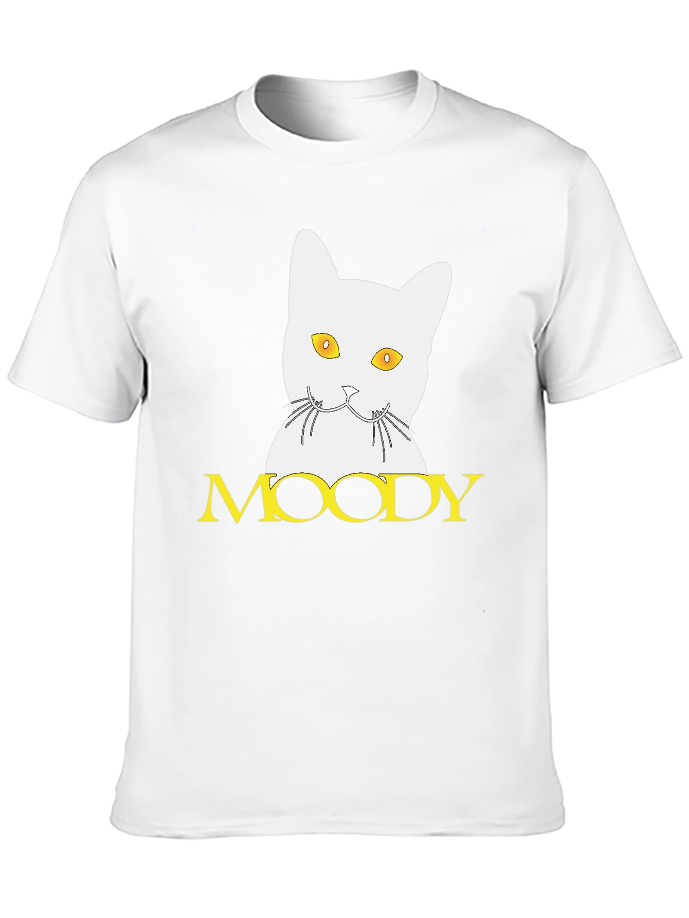 Moody Cat Graphic Tee - Unisex Black T-Shirt