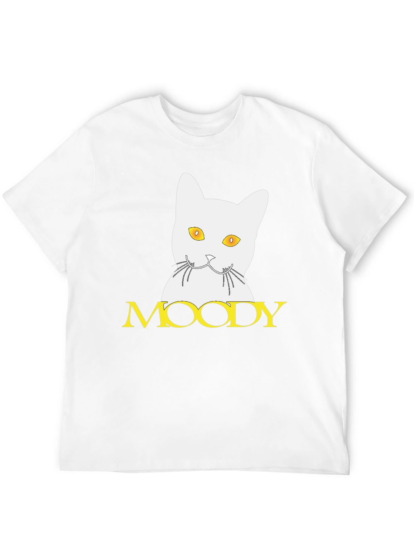 Moody Cat Graphic Tee - Unisex Black T-Shirt