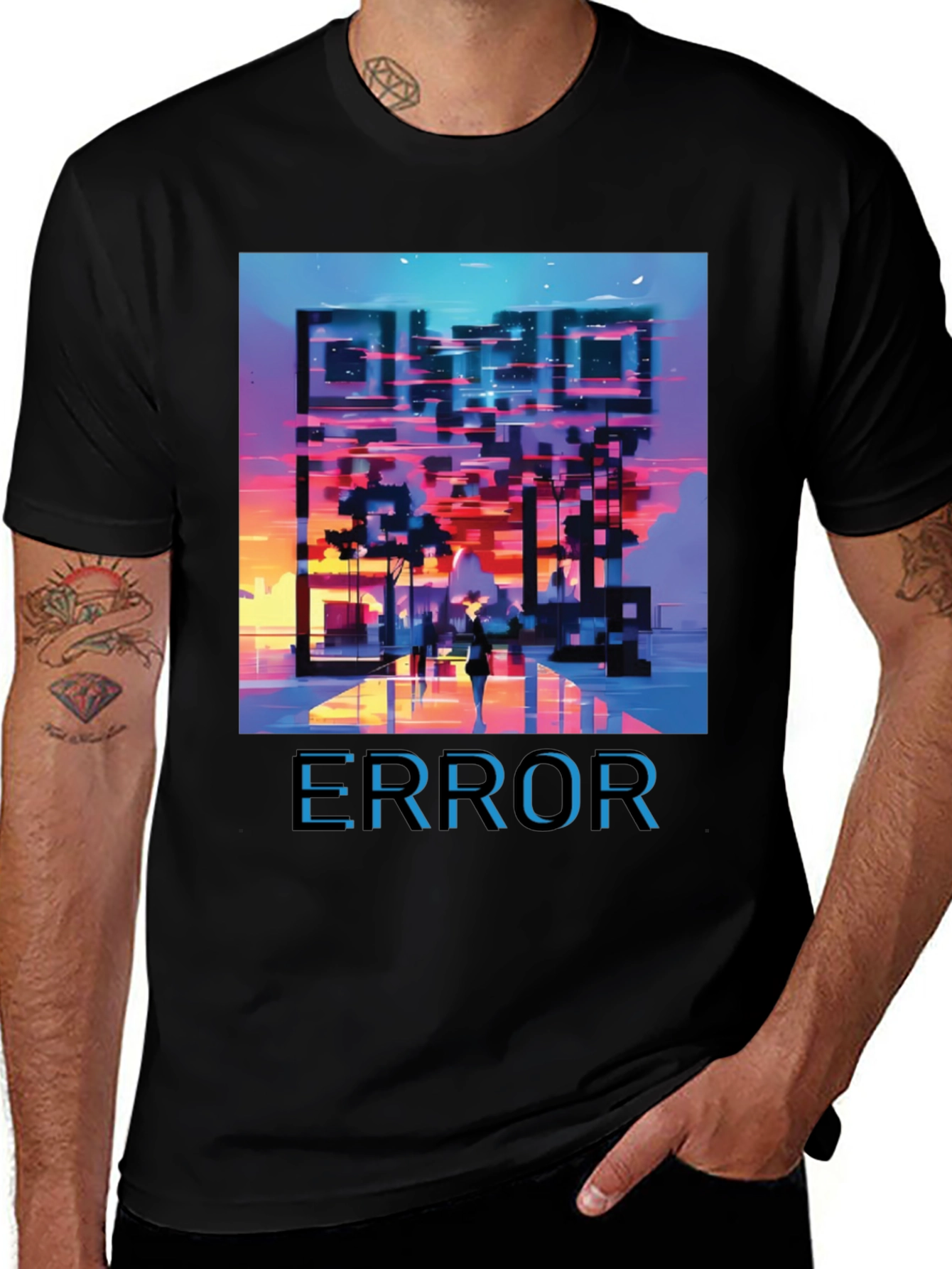 Error QR Code Graphic T-Shirt