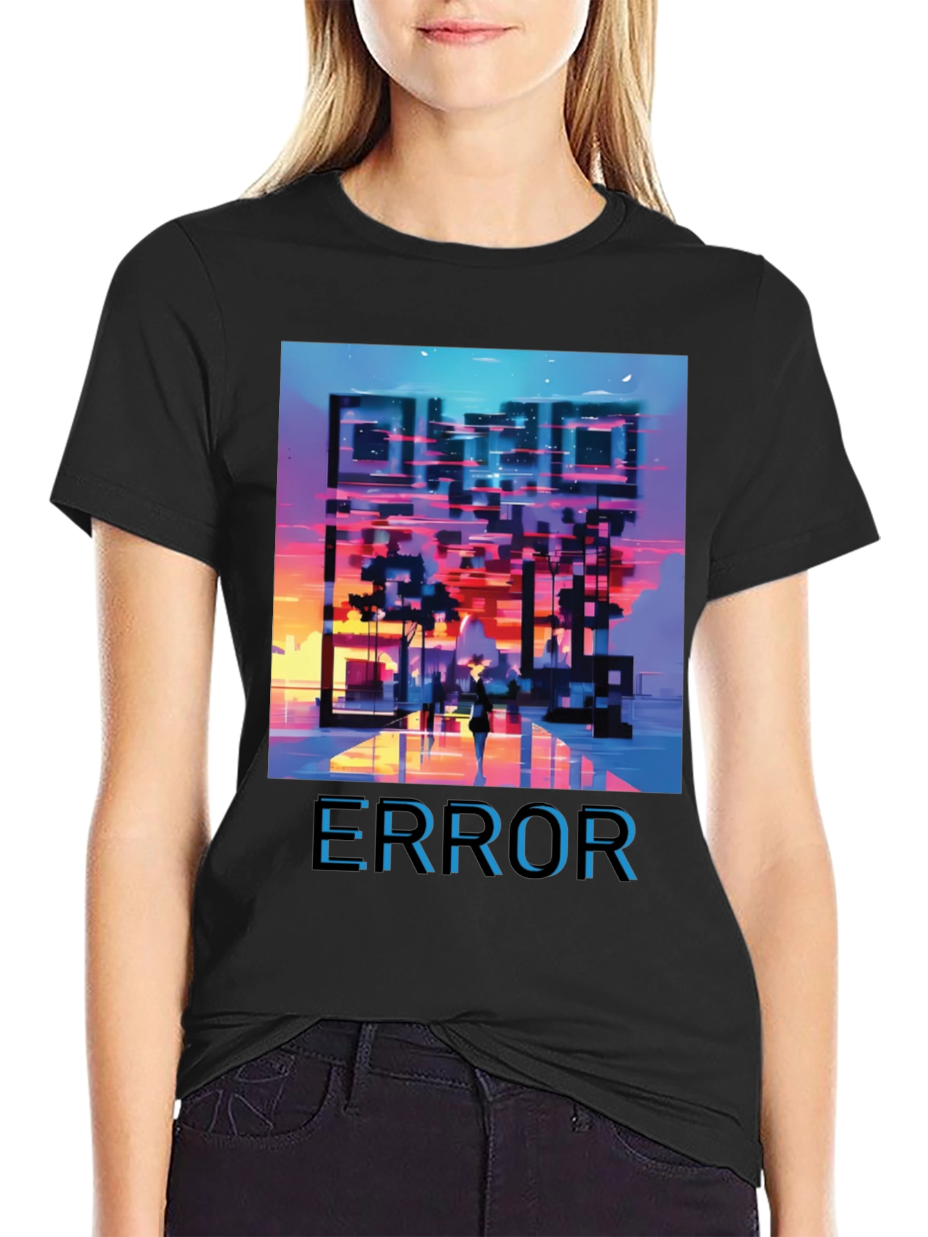 Error QR Code Graphic T-Shirt