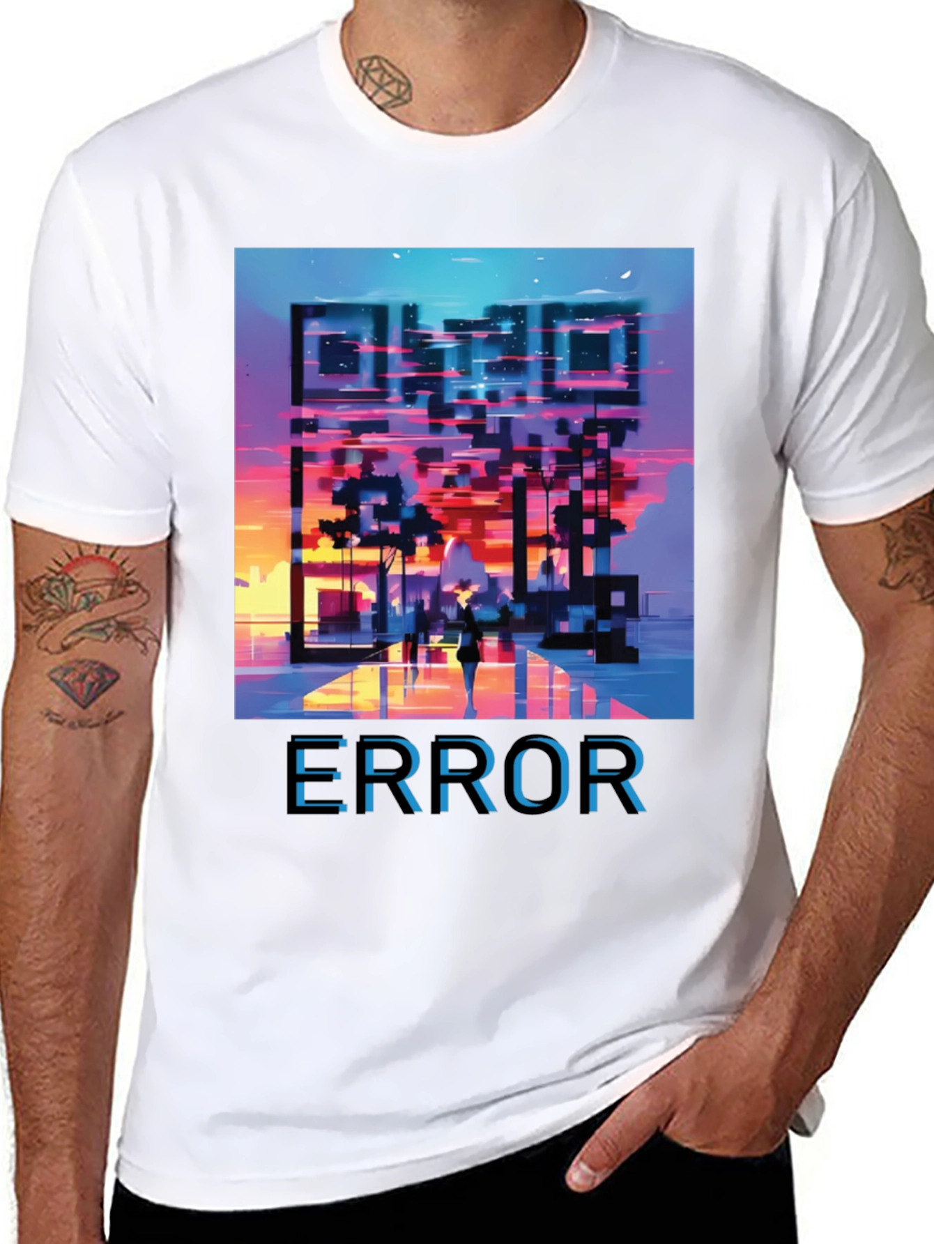 Error QR Code Graphic T-Shirt