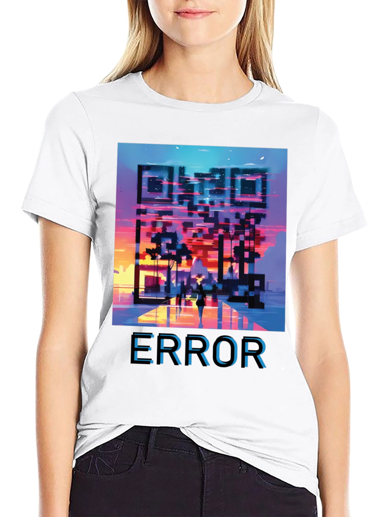 Error QR Code Graphic T-Shirt