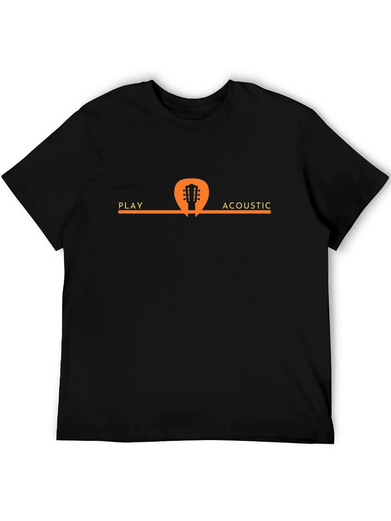Play Acoustic Guitar Black T-Shirt