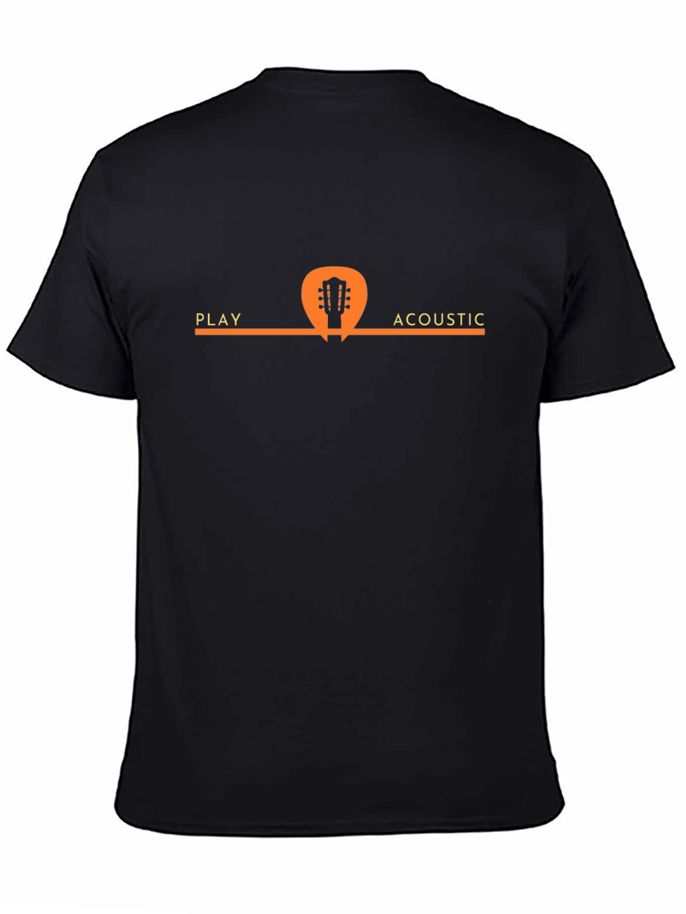 Play Acoustic Guitar Black T-Shirt