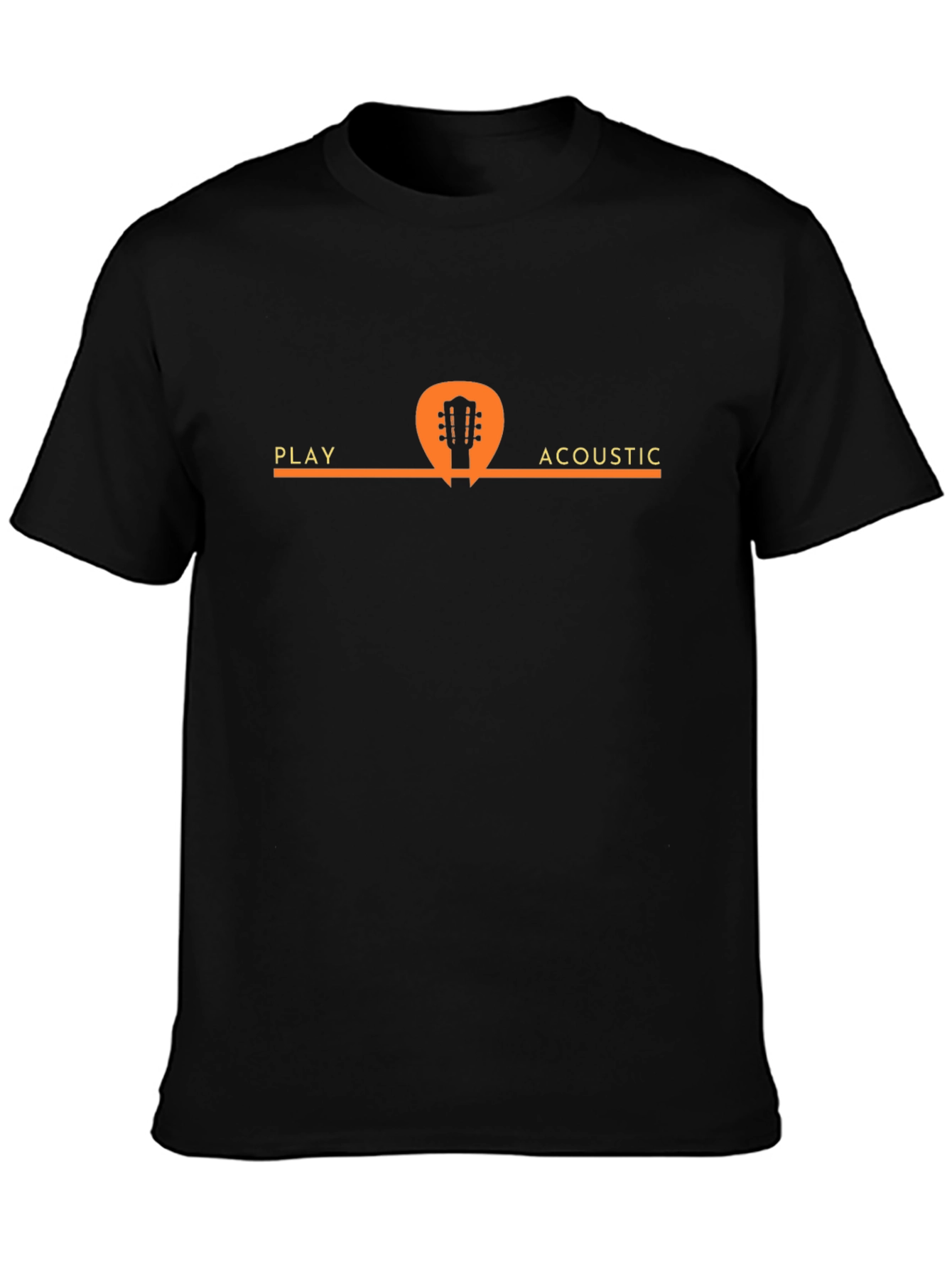 Play Acoustic Guitar Black T-Shirt