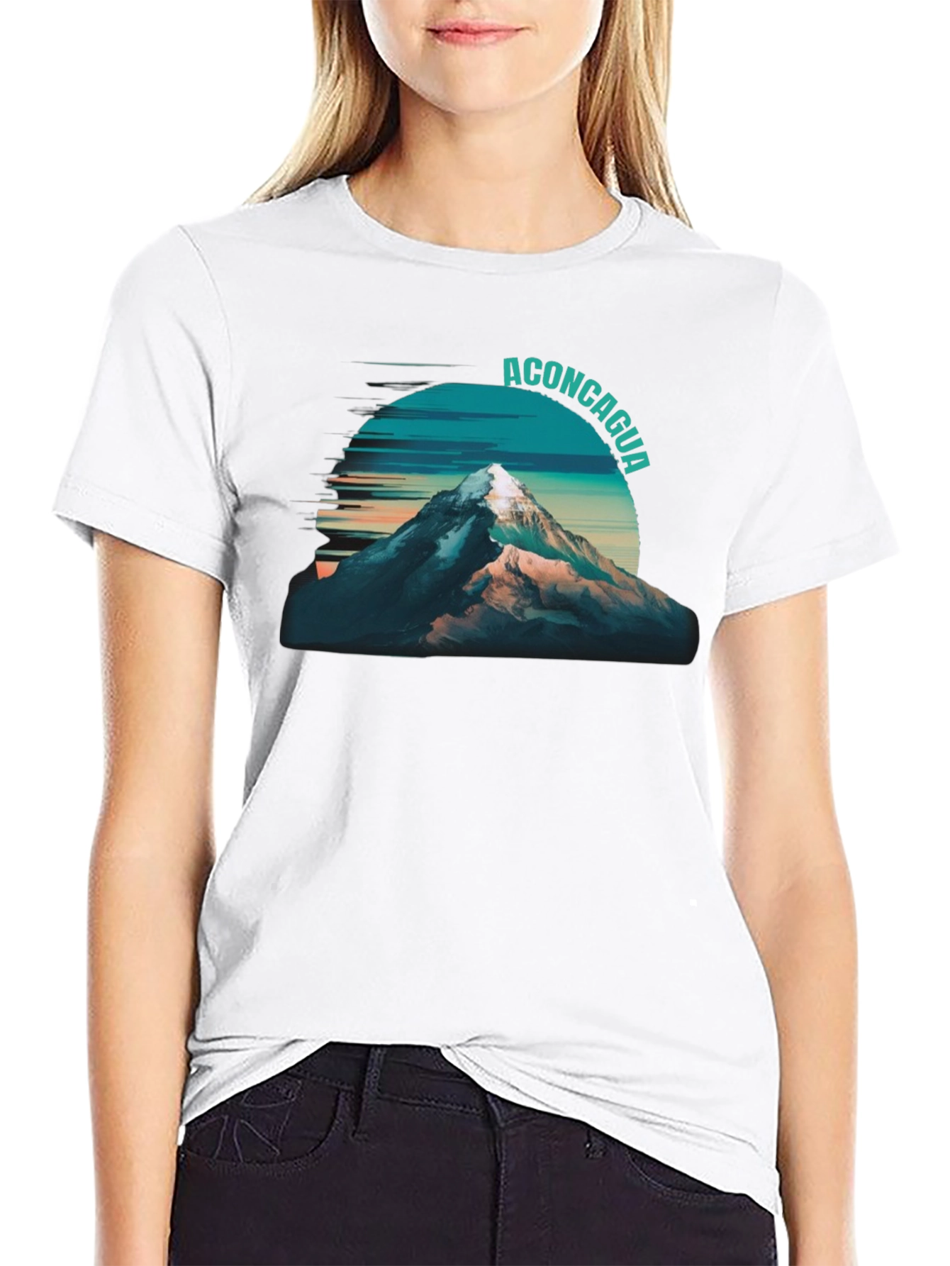 Aconcagua Mountain Graphic Tee - Black
