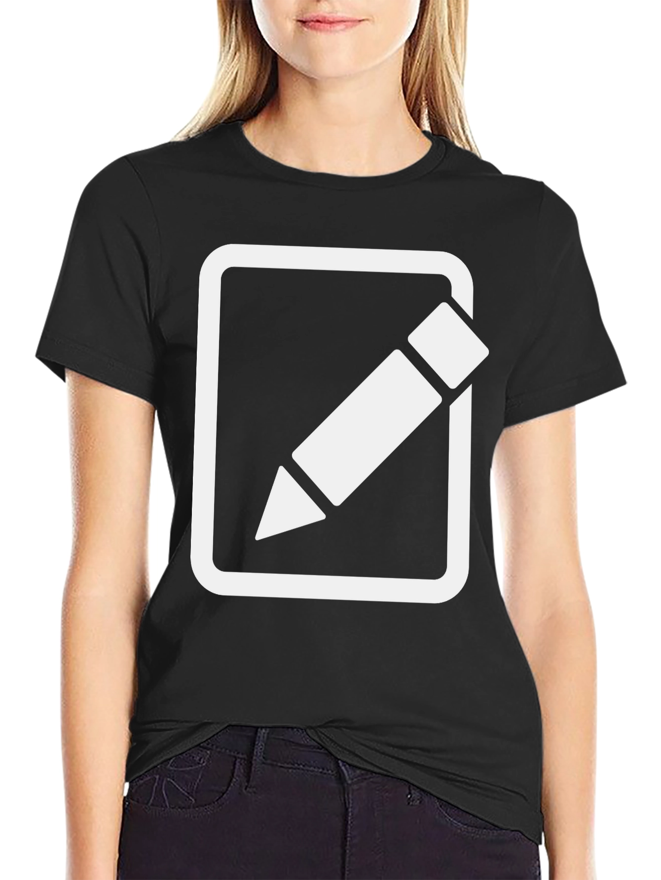 Black T-Shirt with Edit Icon
