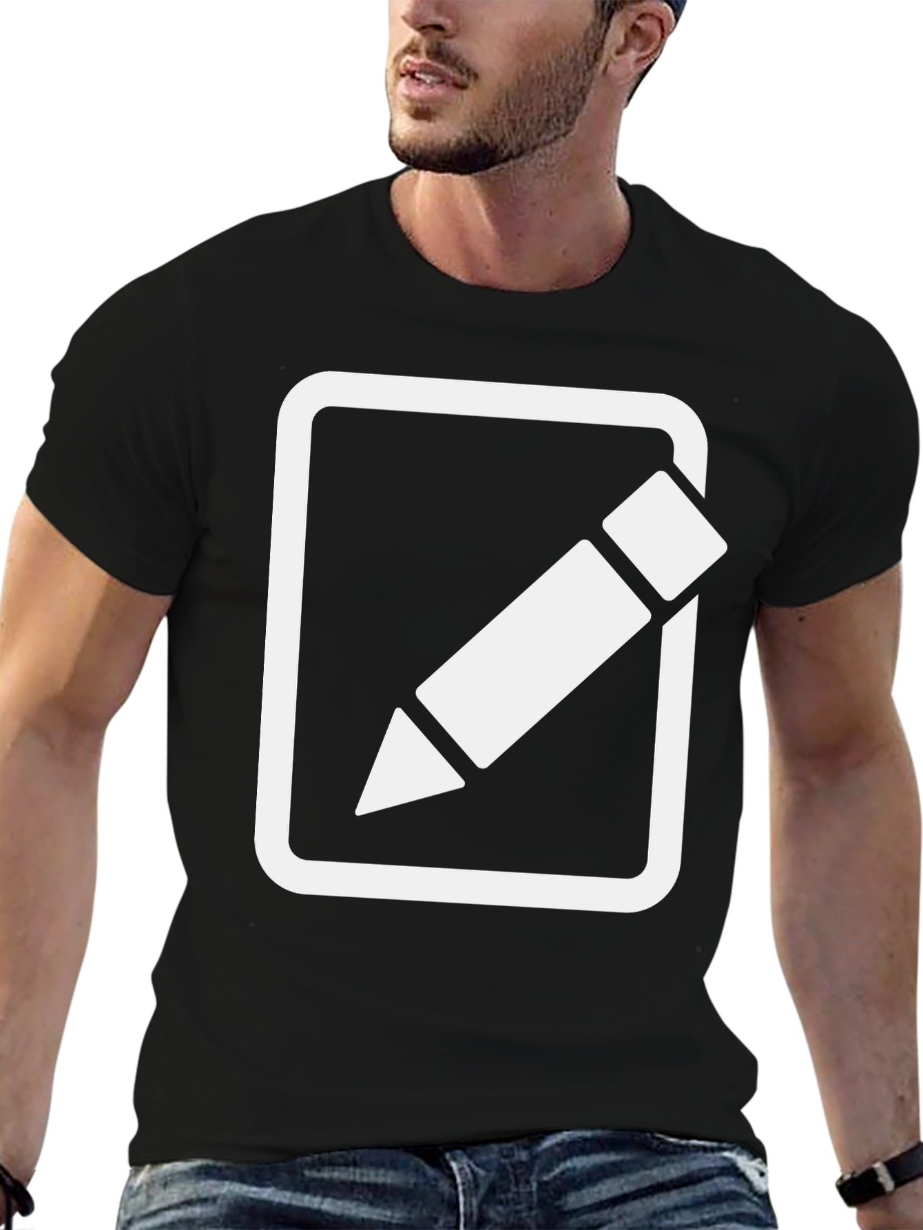 Black T-Shirt with Edit Icon