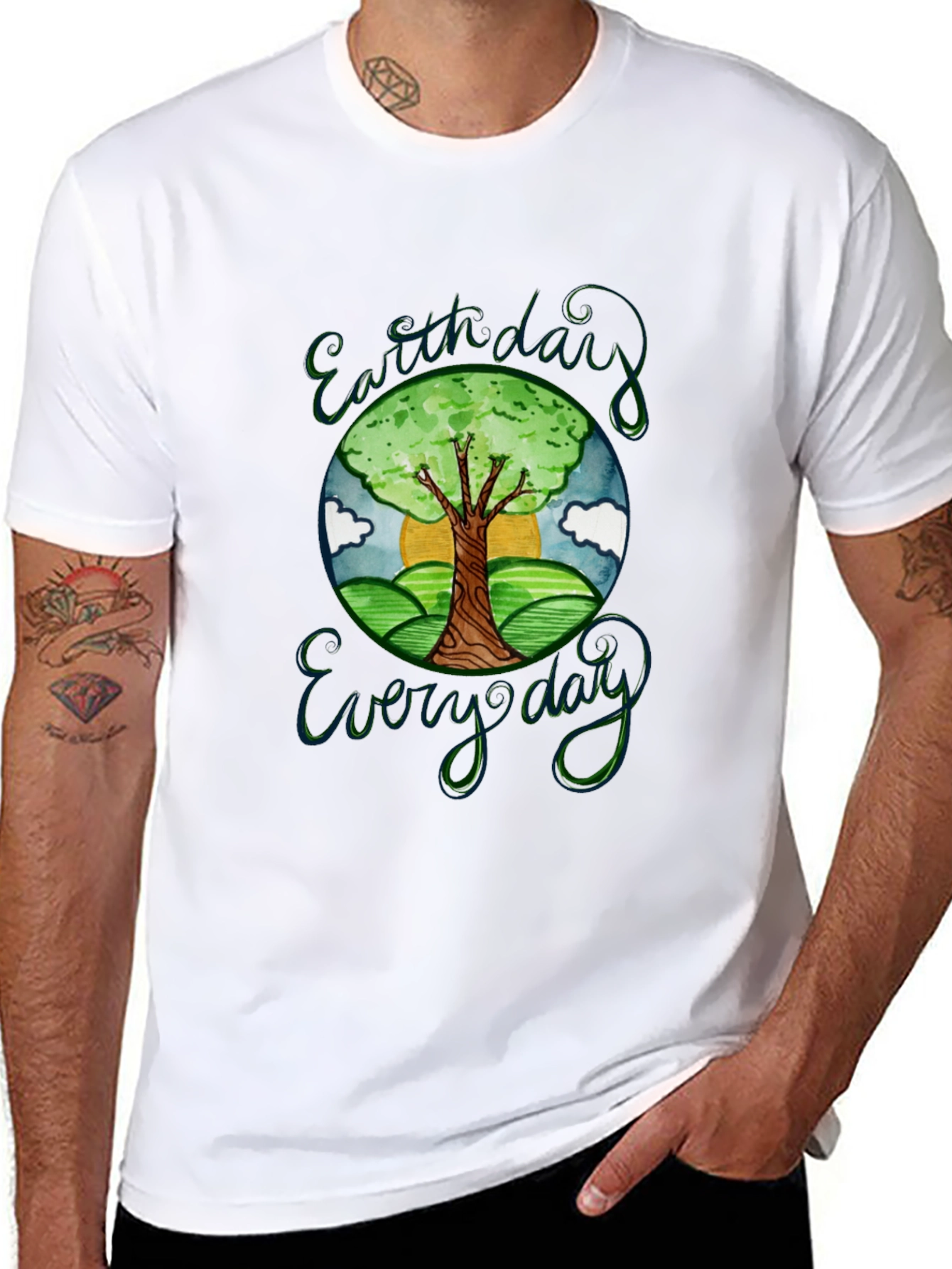 Earth Day Everyday Graphic T-Shirt Black