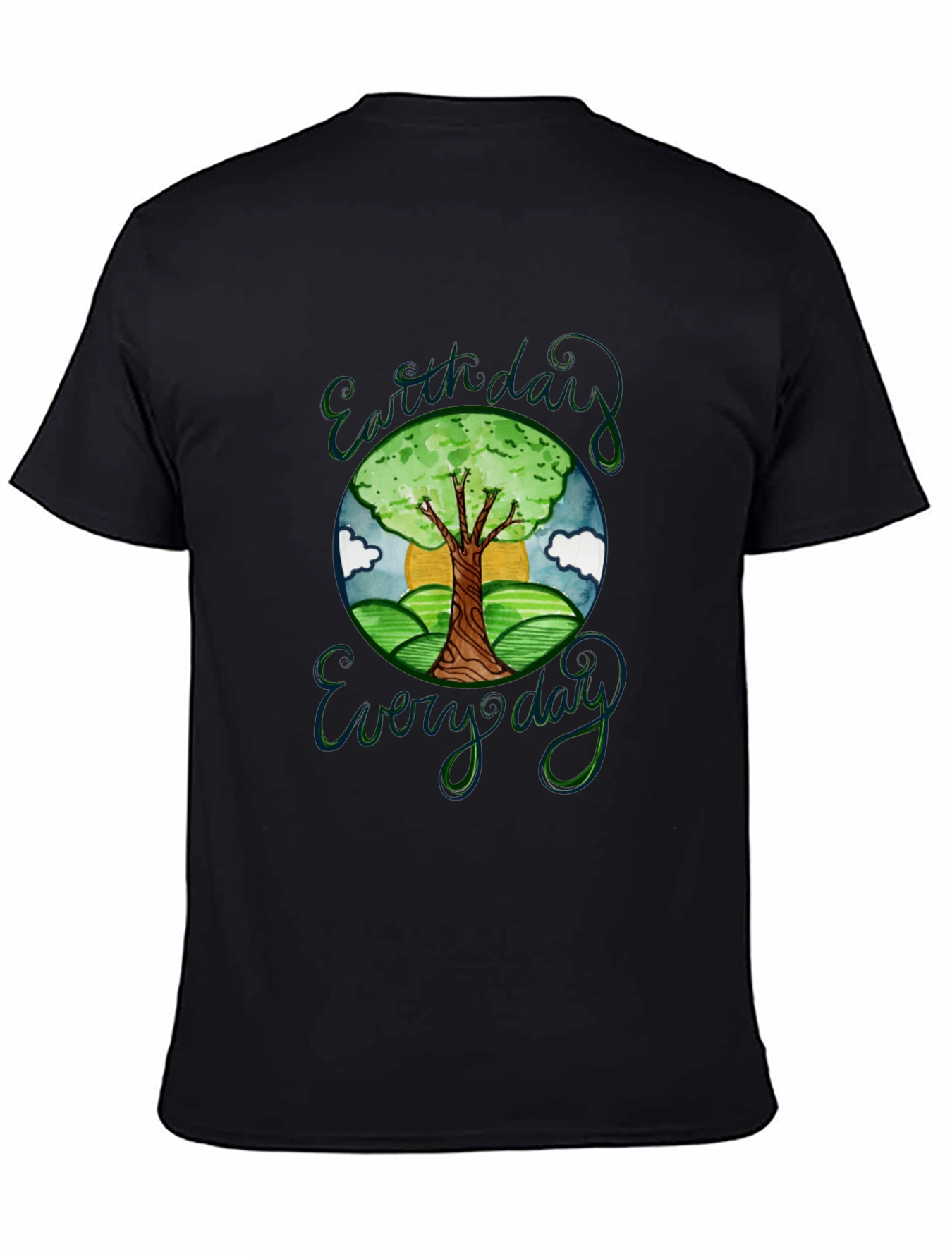 Earth Day Everyday Graphic T-Shirt Black