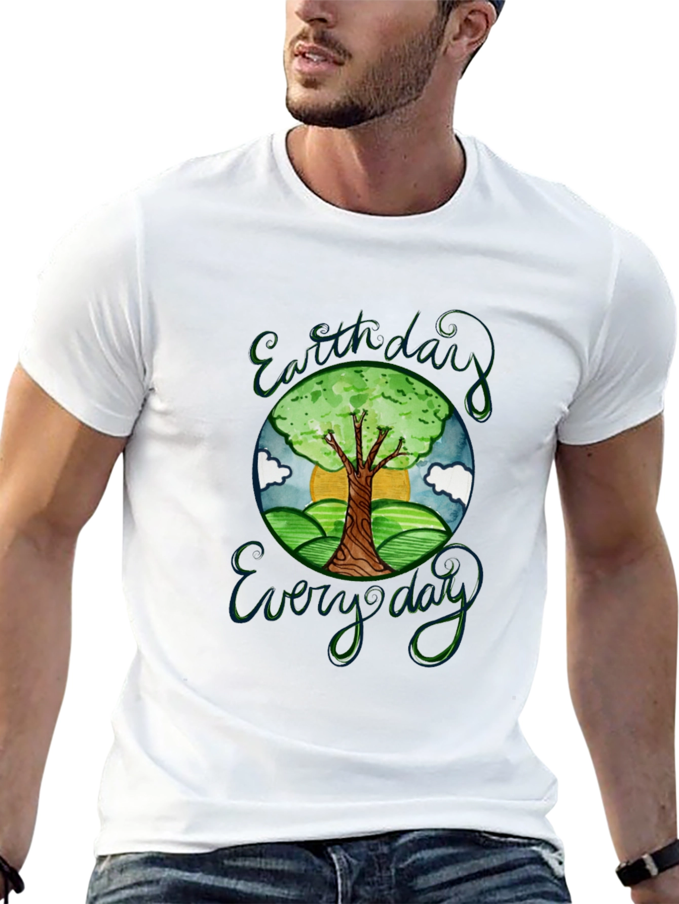 Earth Day Everyday Graphic T-Shirt Black
