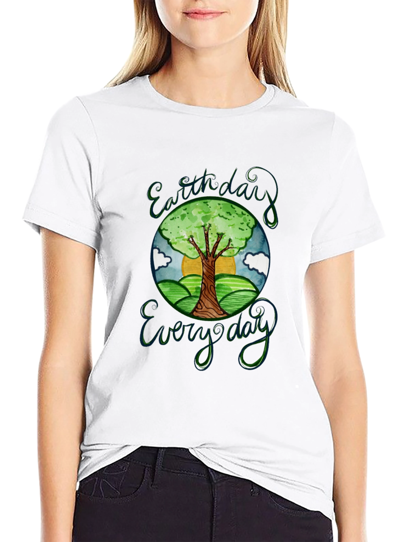 Earth Day Everyday Graphic T-Shirt Black