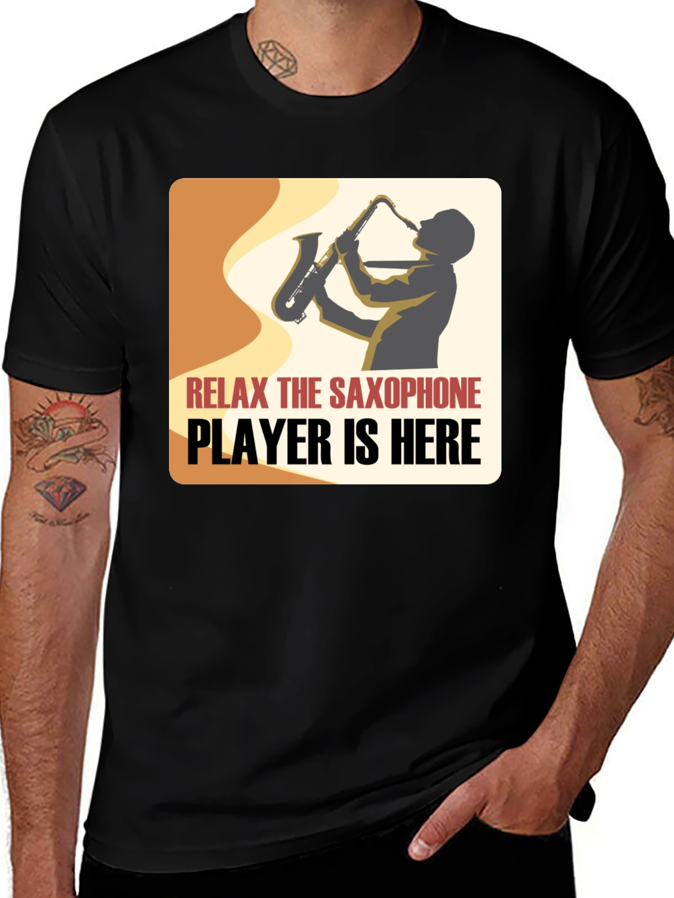 Saxophone Player Graphic Tee - Relax Im Here!