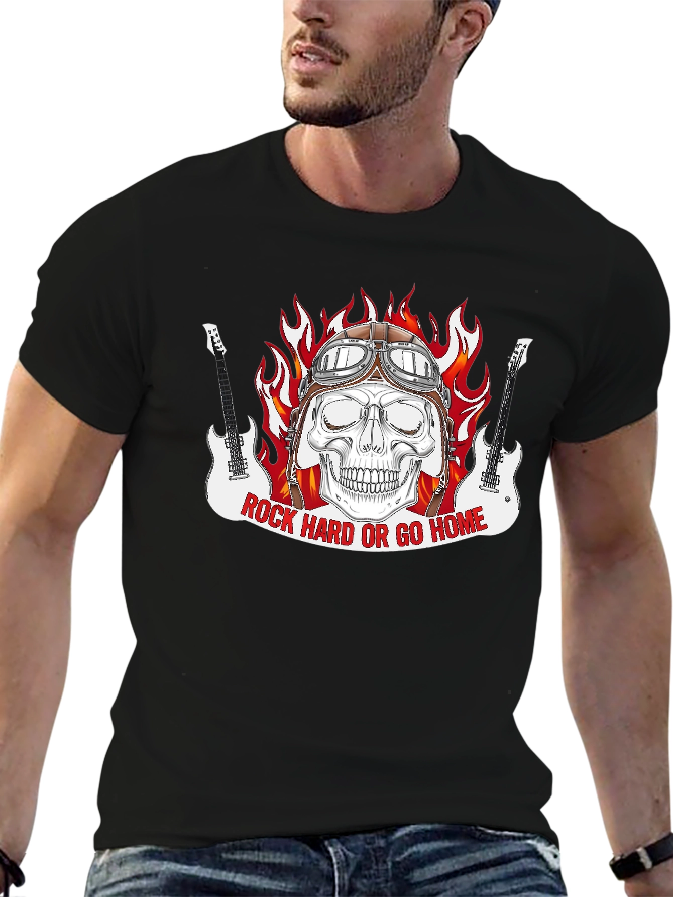 Rock Hard or Go Home Graphic T-Shirt