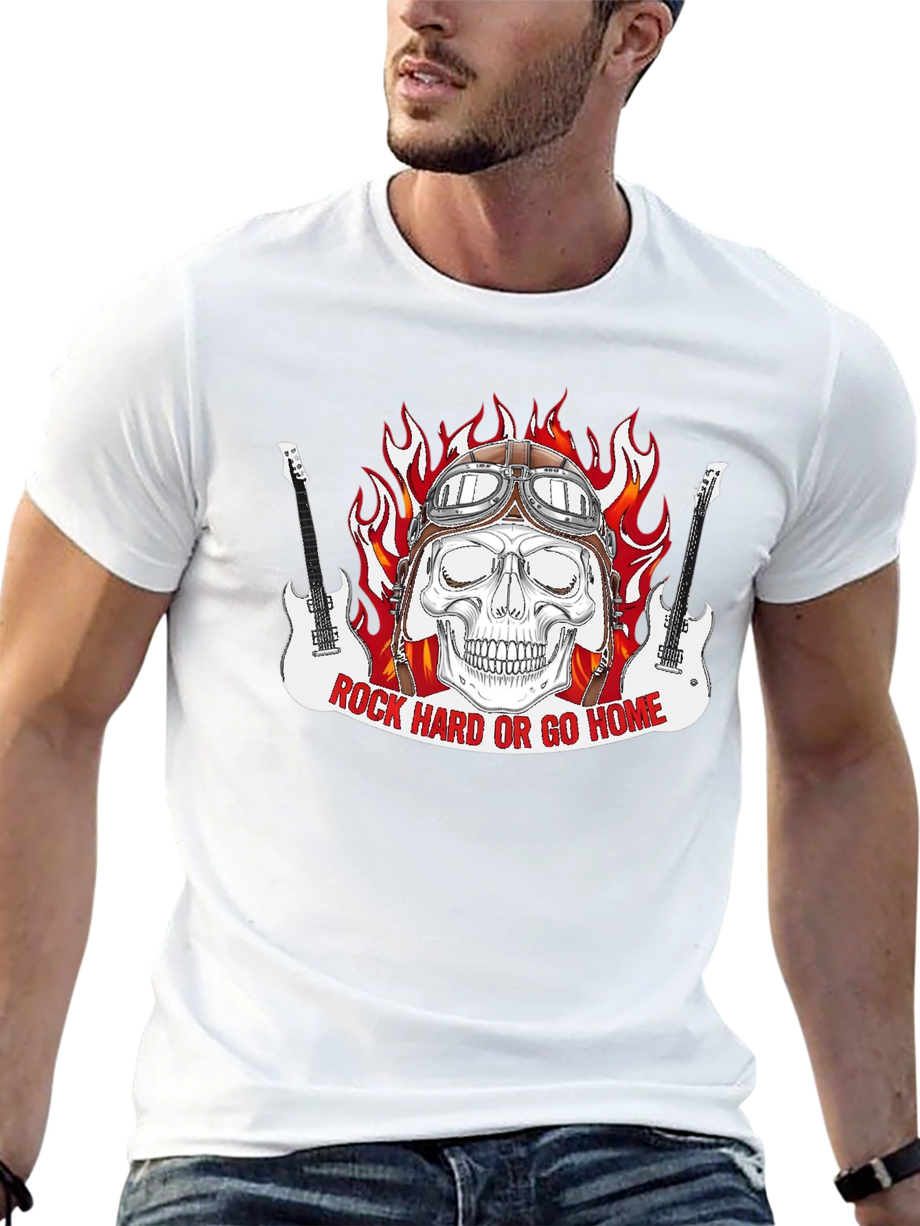 Rock Hard or Go Home Graphic T-Shirt