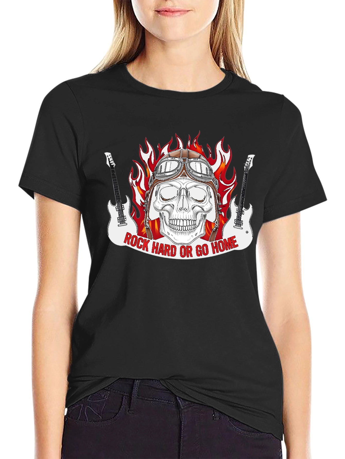 Rock Hard or Go Home Graphic T-Shirt