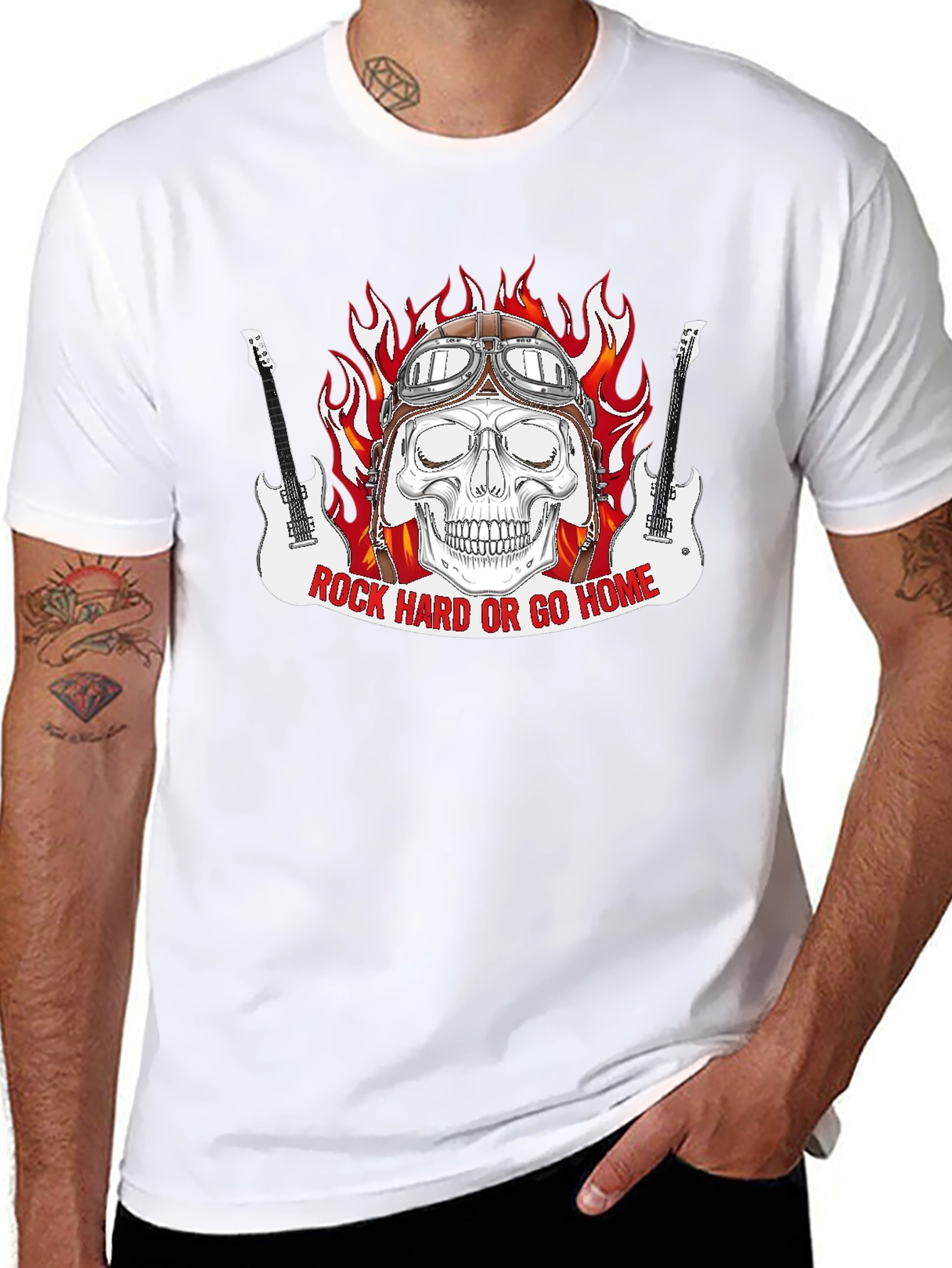 Rock Hard or Go Home Graphic T-Shirt