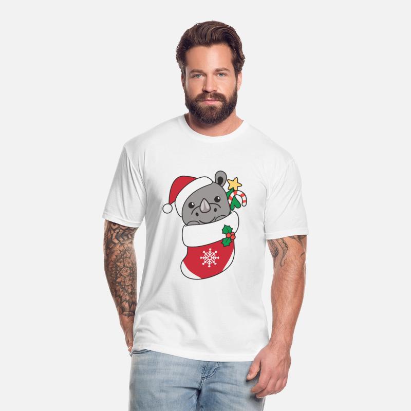 Rhinoceros Christmas Snow Winter Animals