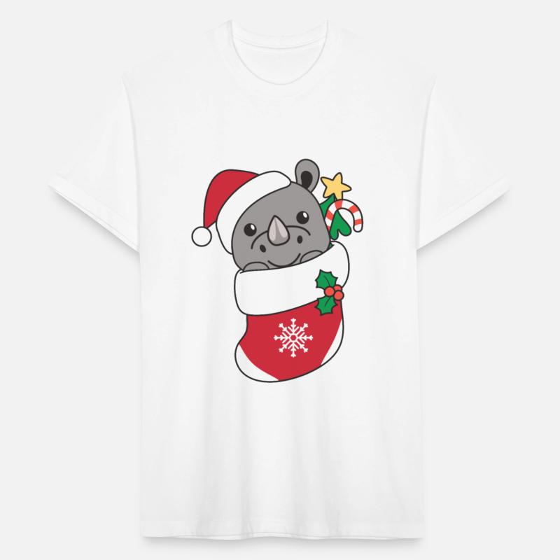 Rhinoceros Christmas Snow Winter Animals