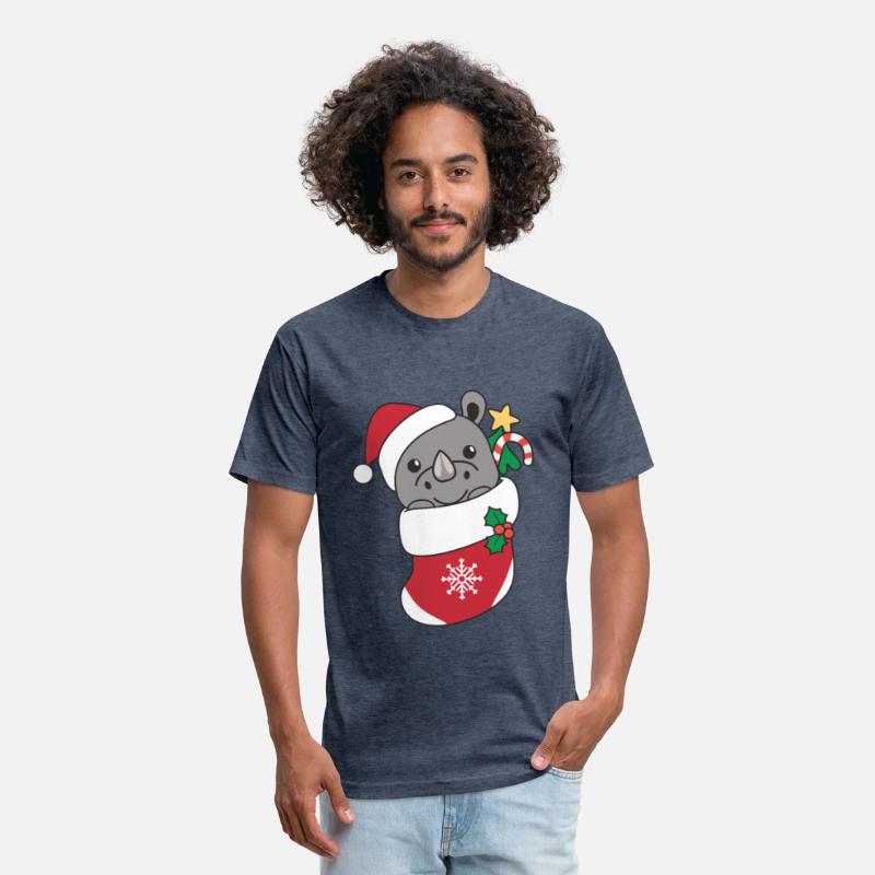 Rhinoceros Christmas Snow Winter Animals