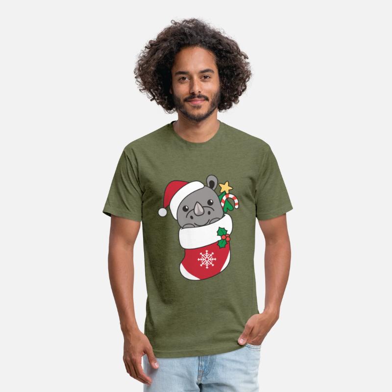 Rhinoceros Christmas Snow Winter Animals