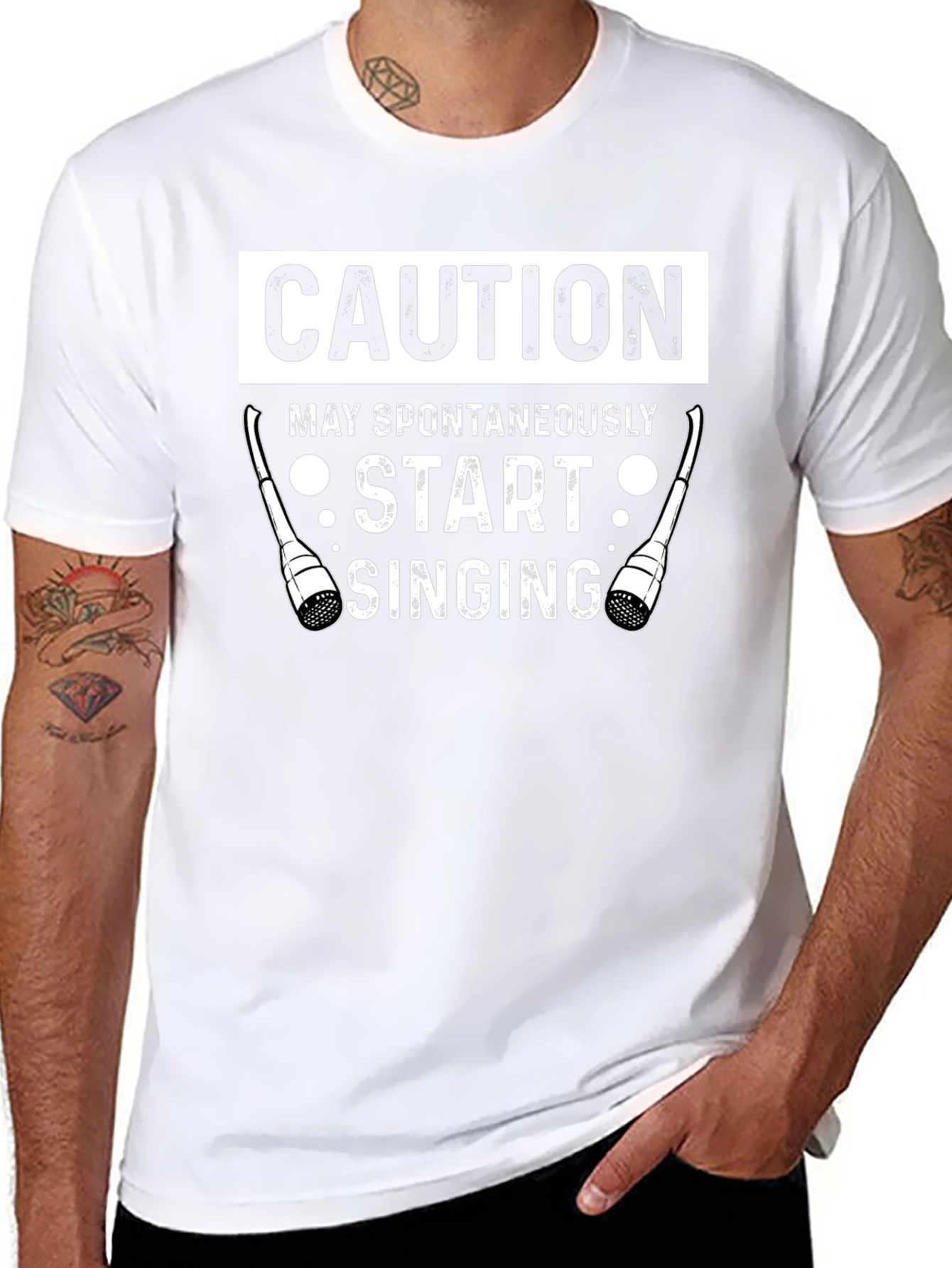 Caution May Spontaneously Start Singing Funny T-Shirt