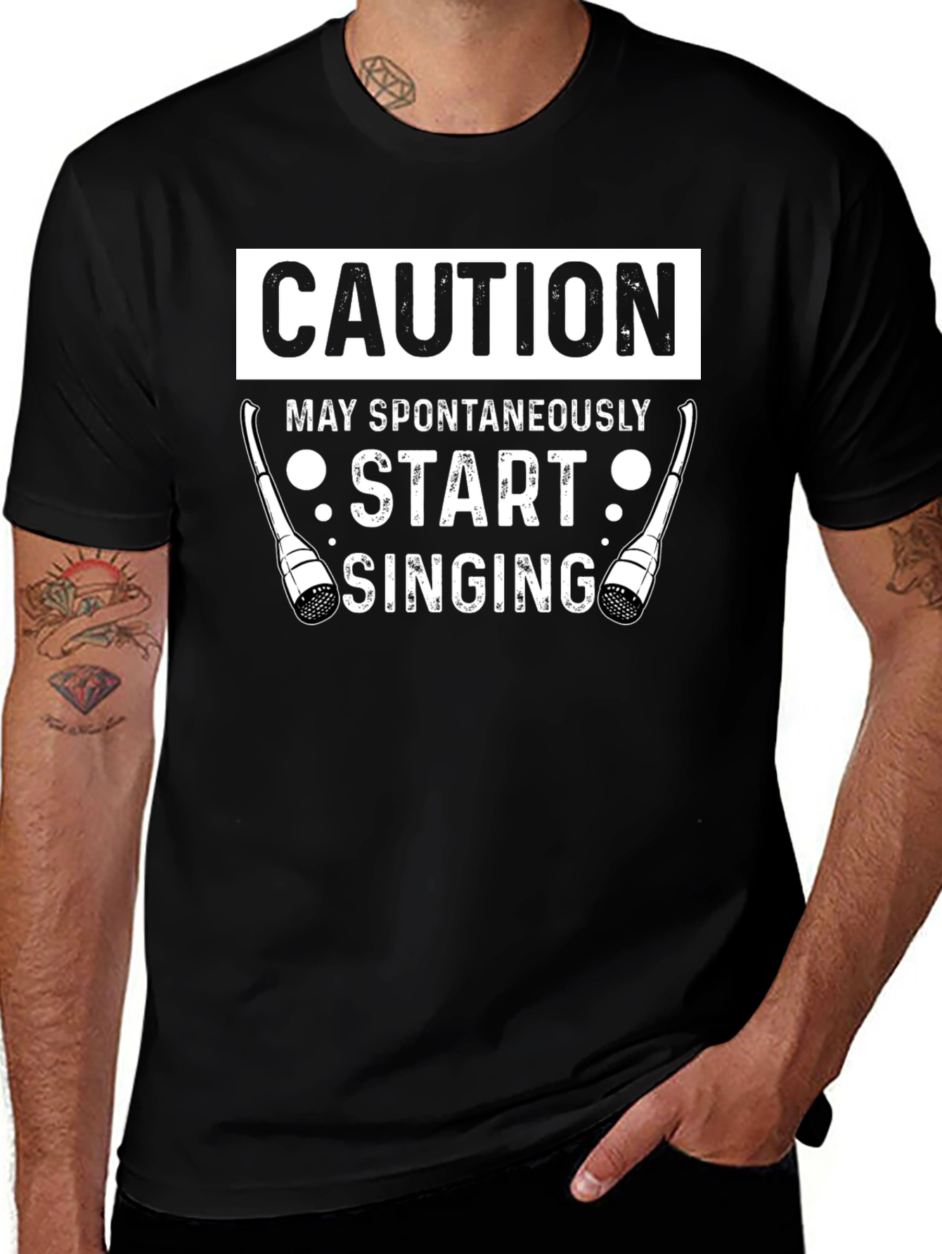 Caution May Spontaneously Start Singing Funny T-Shirt