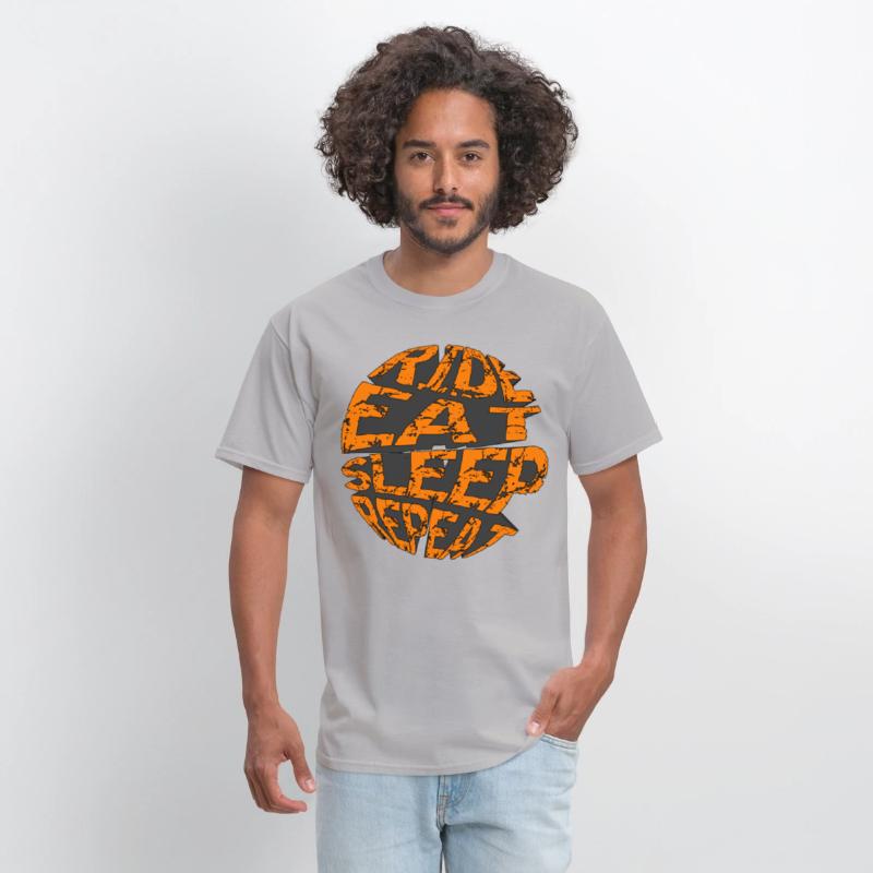 RIDE EAT SLEEP REPEAT RETRO MOUNTAIN BIKE