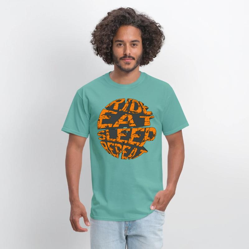 RIDE EAT SLEEP REPEAT RETRO MOUNTAIN BIKE