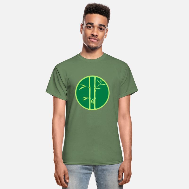 ring 2 bamboo plants circle round silhouette many