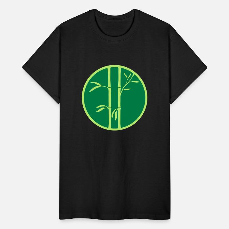 ring 2 bamboo plants circle round silhouette many