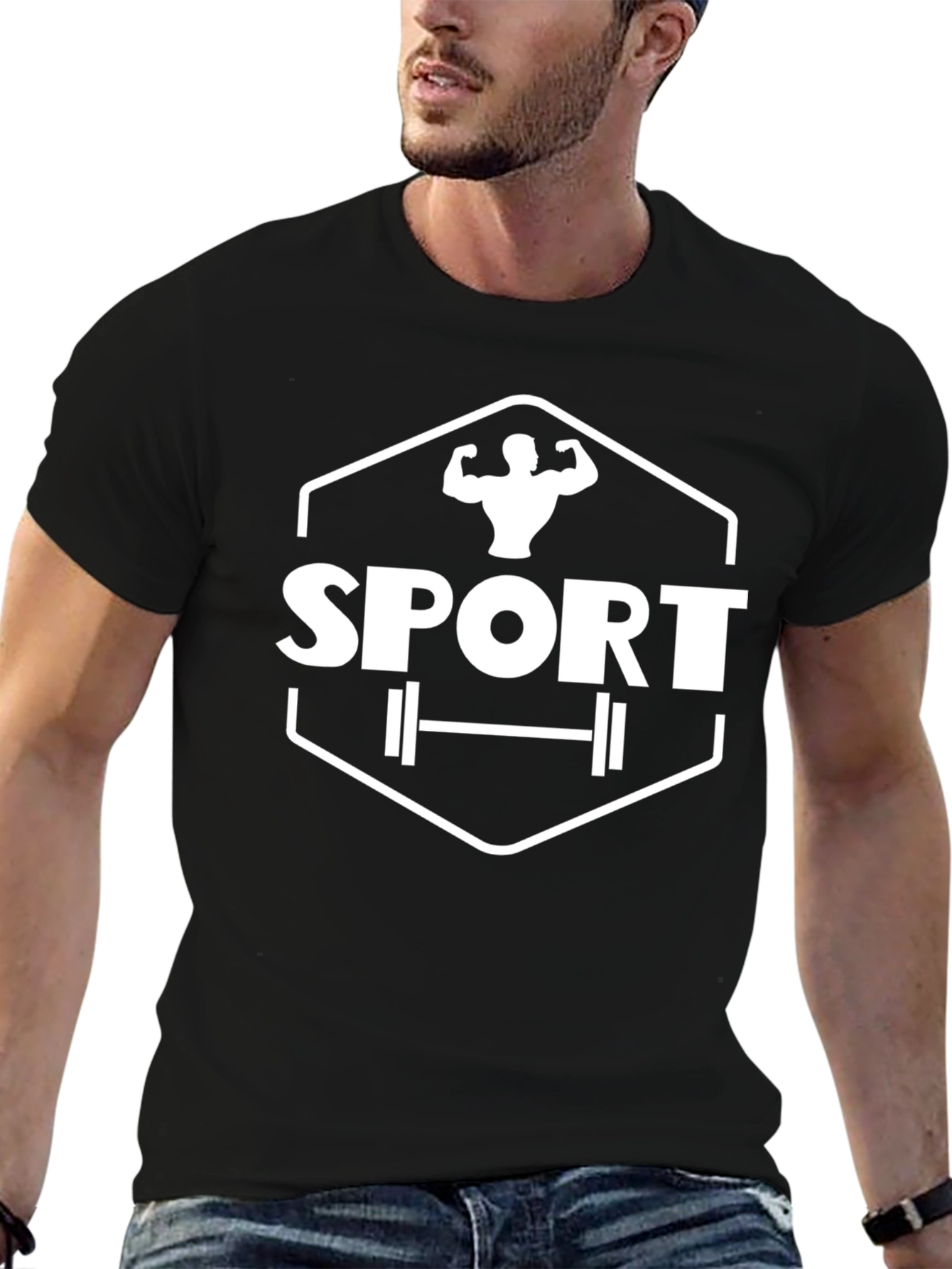 Sport Gym Fitness Black T-Shirt