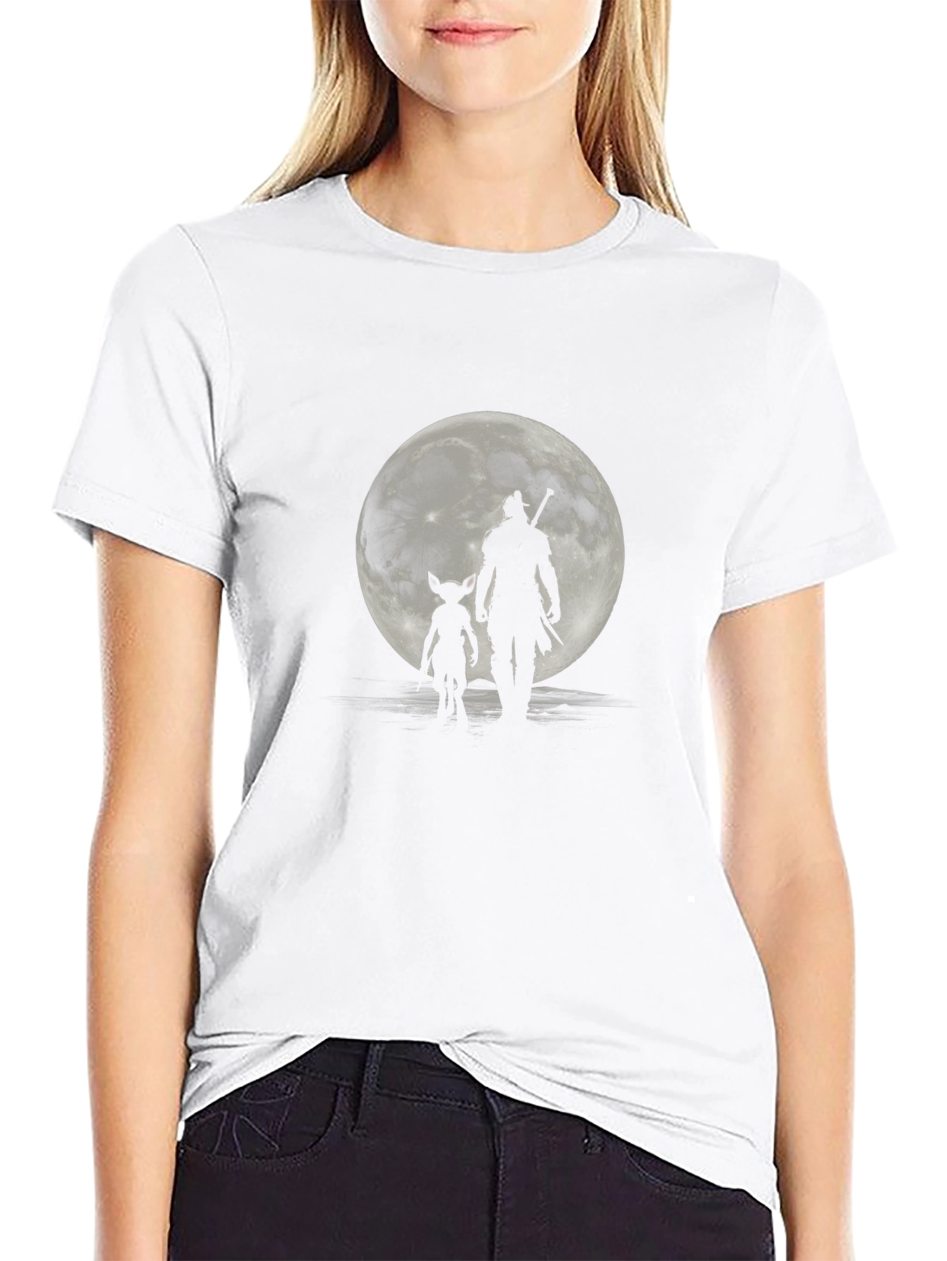 Moonlit Duo Black Graphic Tee