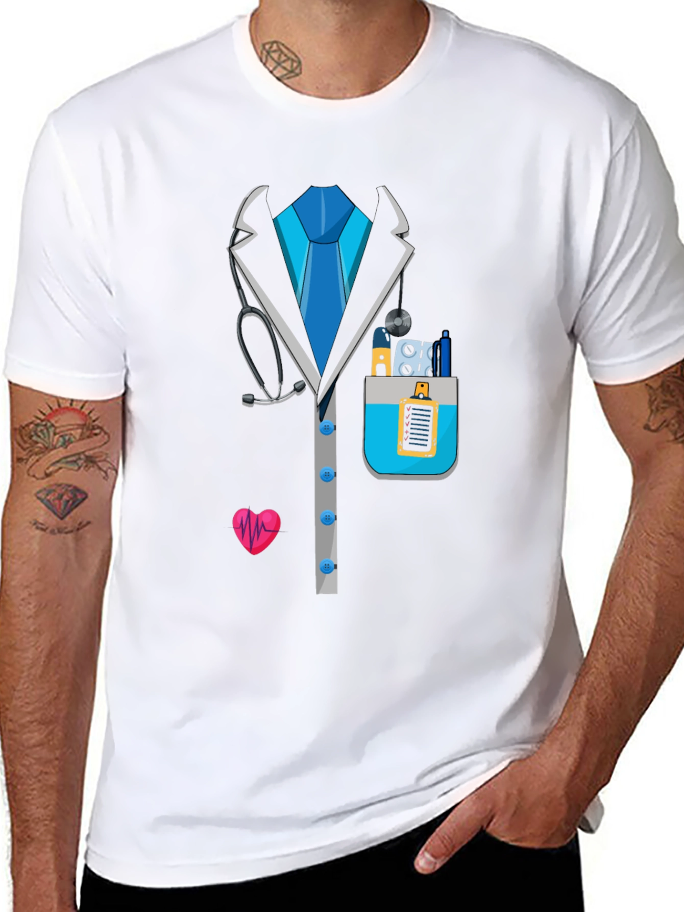 Doctor Costume T-Shirt - Novelty Medical Design