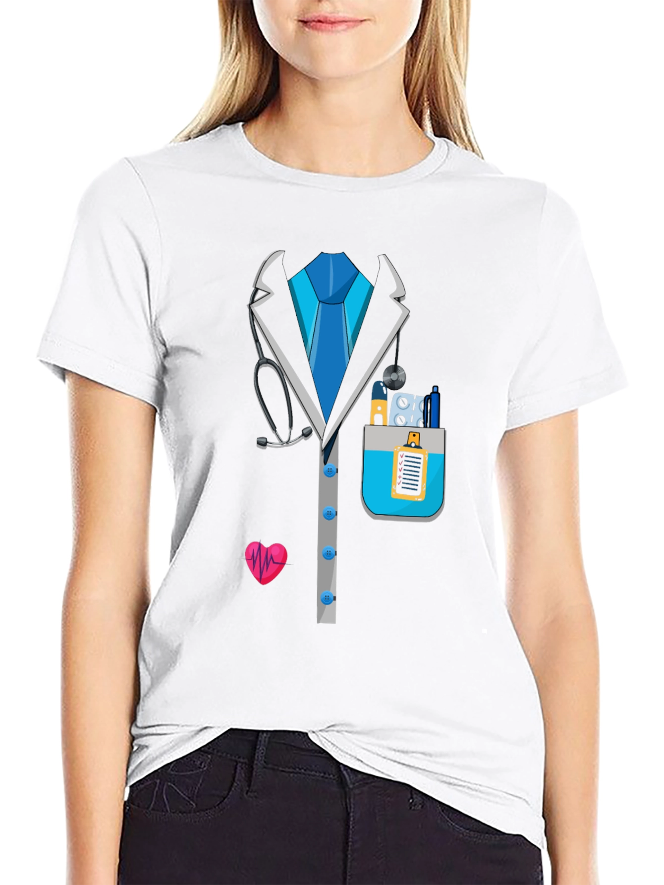 Doctor Costume T-Shirt - Novelty Medical Design