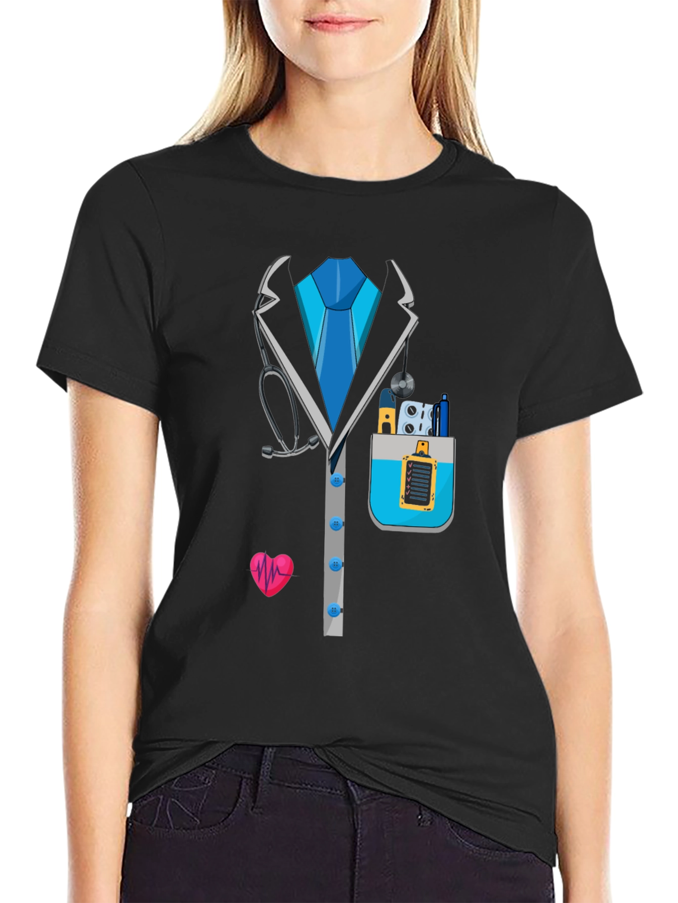 Doctor Costume T-Shirt - Novelty Medical Design