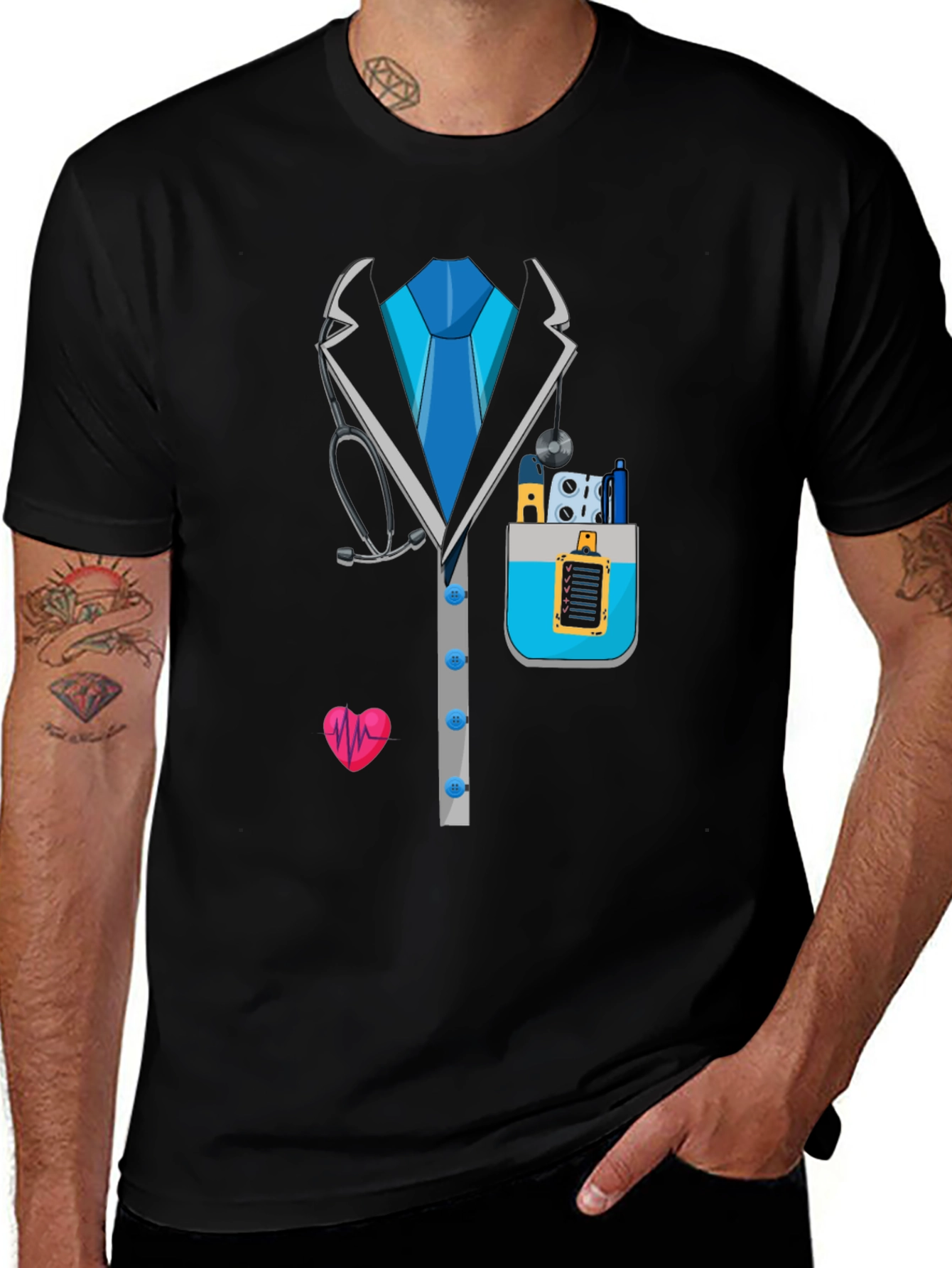 Doctor Costume T-Shirt - Novelty Medical Design