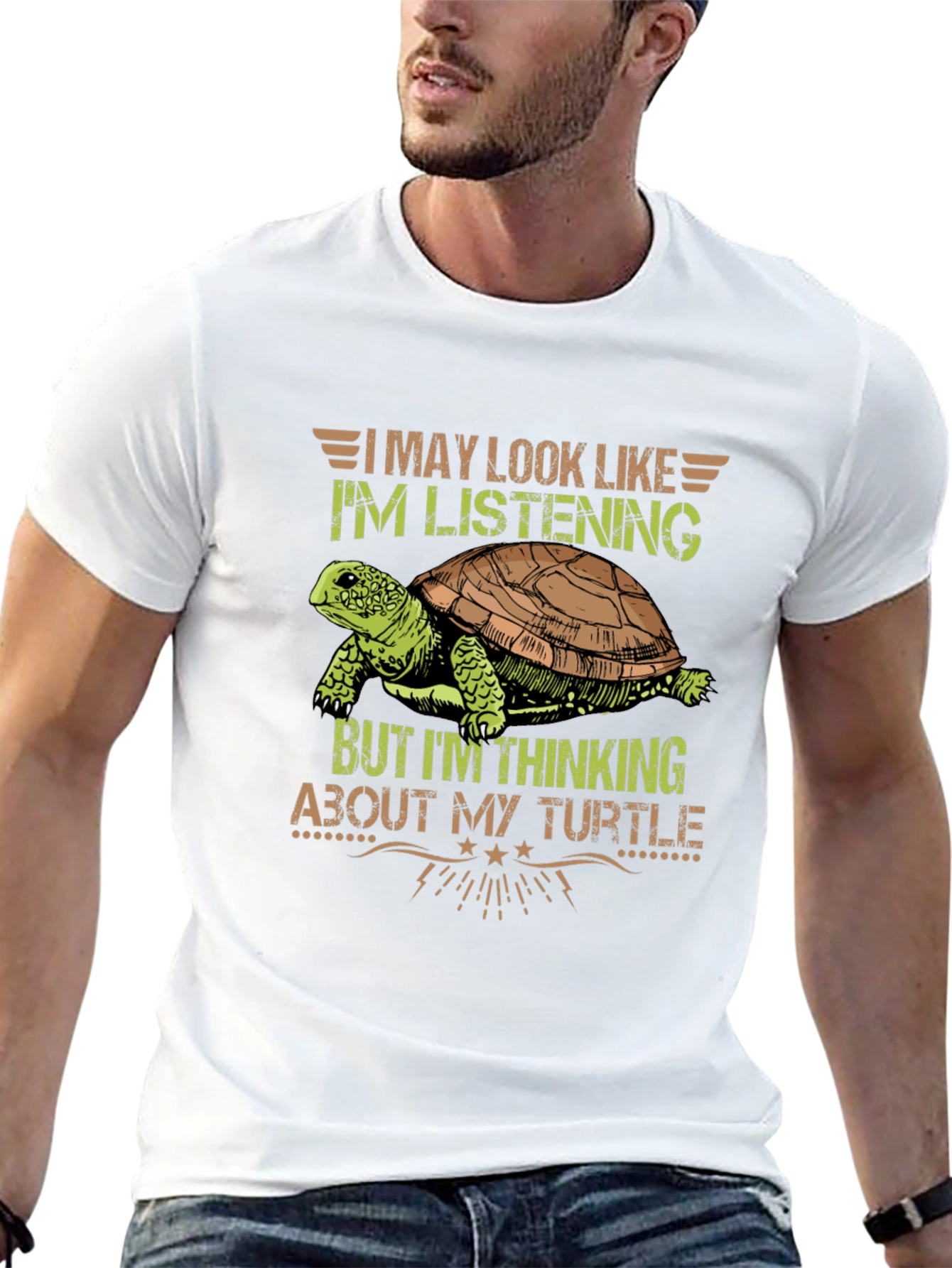 Thinking About My Turtle Graphic Tee