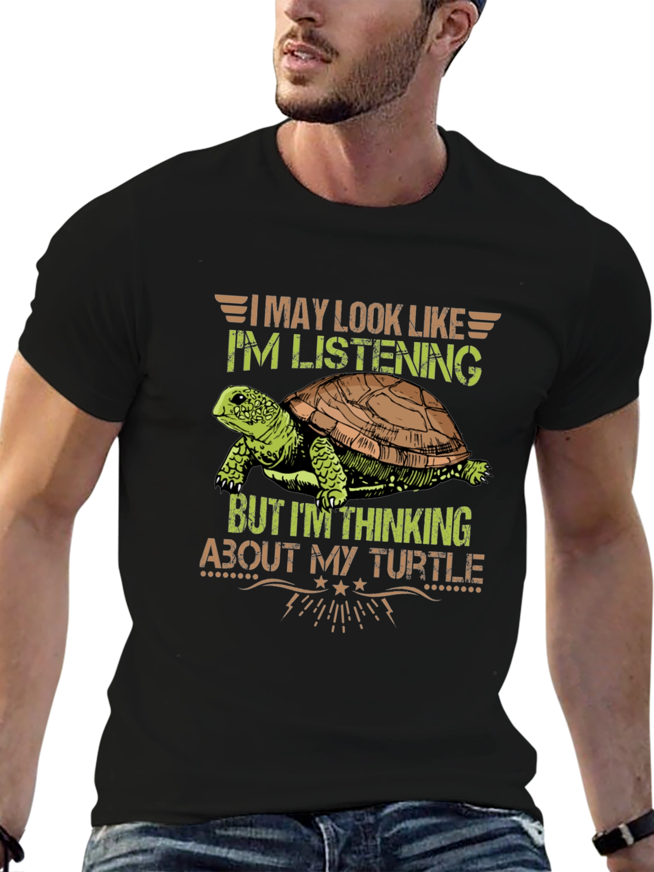 Thinking About My Turtle Graphic Tee