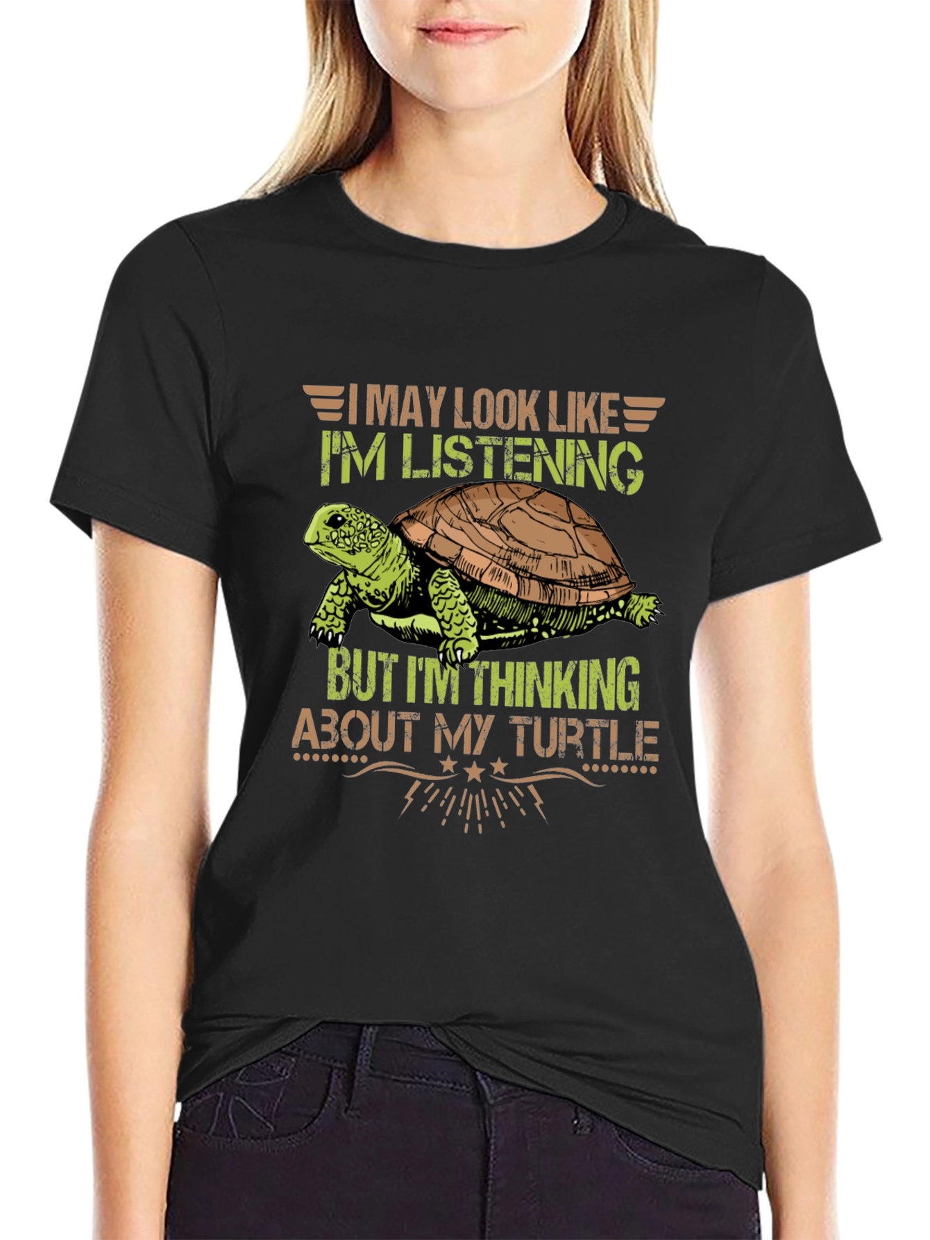 Thinking About My Turtle Graphic Tee