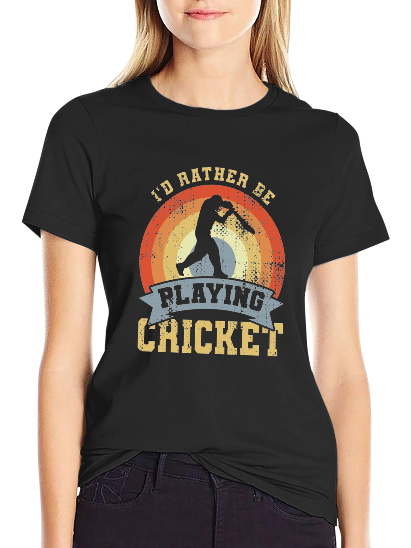 Cricket Player Graphic T-Shirt