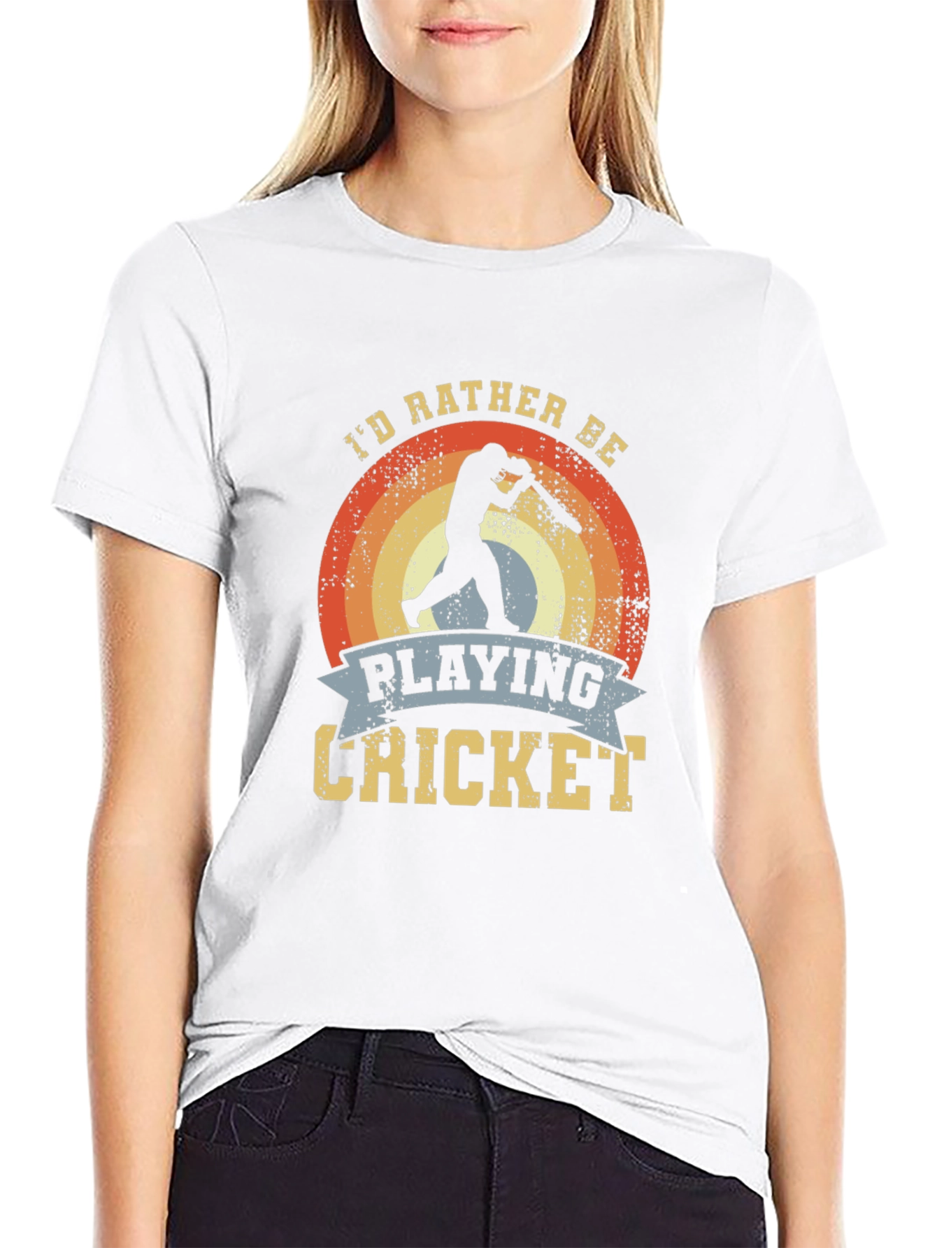 Cricket Player Graphic T-Shirt