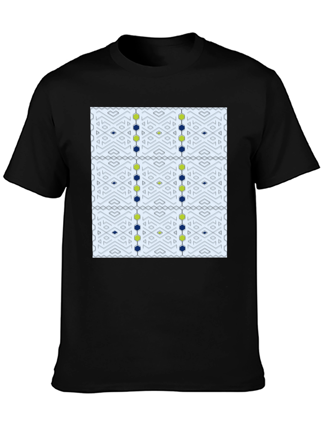 Geometric Patterned T-Shirt - Stylish Comfort
