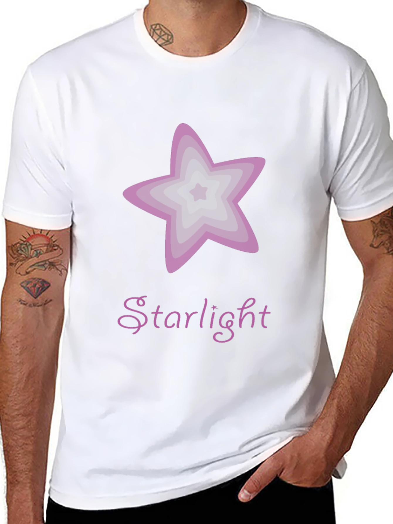 Starlight Graphic Tee - Stylish Mens Black T-Shirt