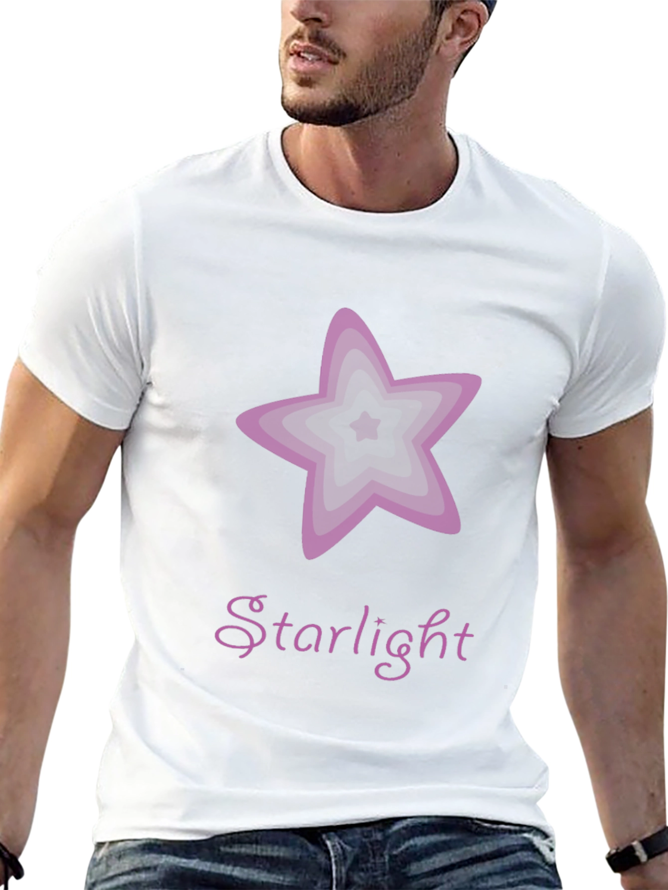 Starlight Graphic Tee - Stylish Mens Black T-Shirt