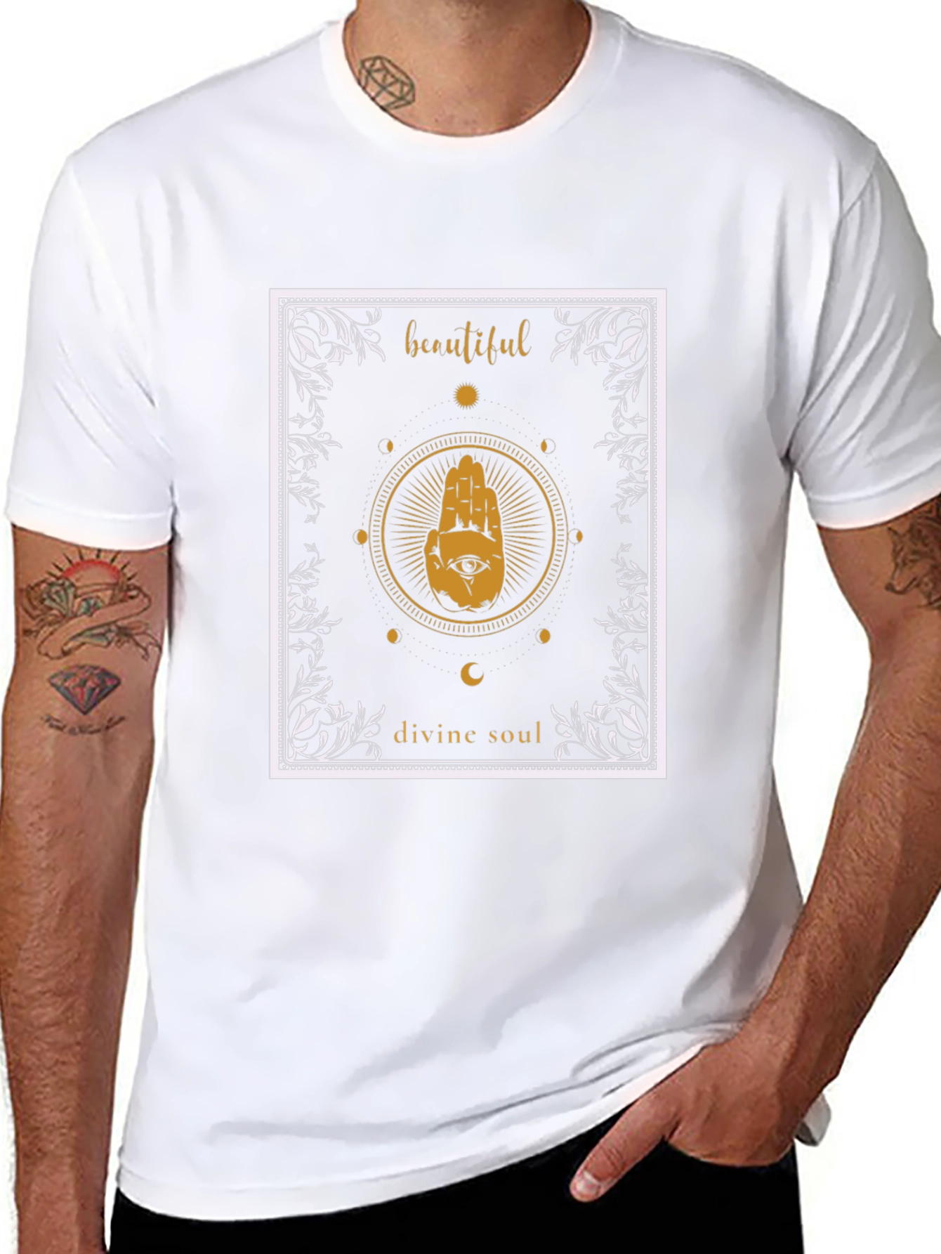 Mystic Hand Graphic T-Shirt - Beautiful Divine Soul Tee